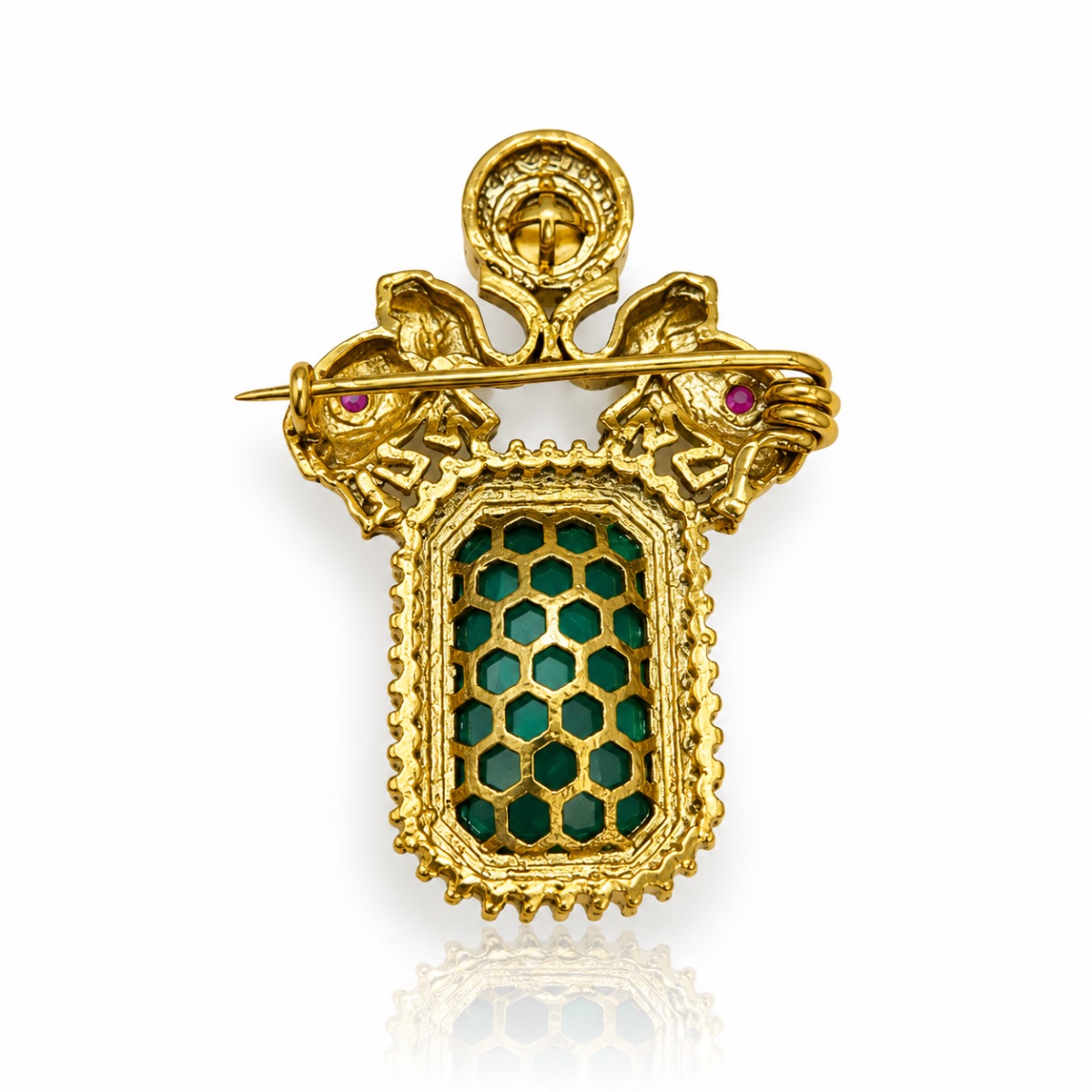 Kundan brooch 02477 - 2