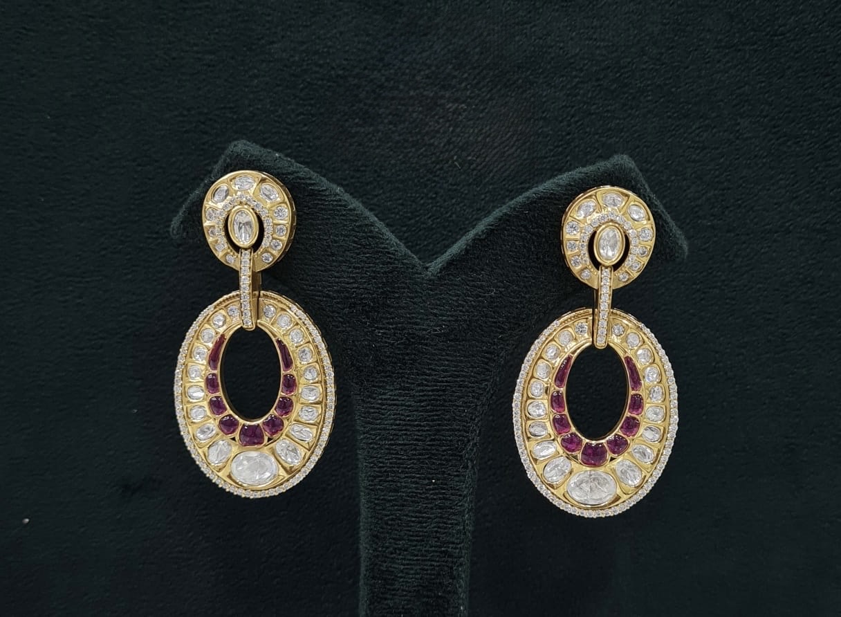 Kundan Earrings 07601 - 5