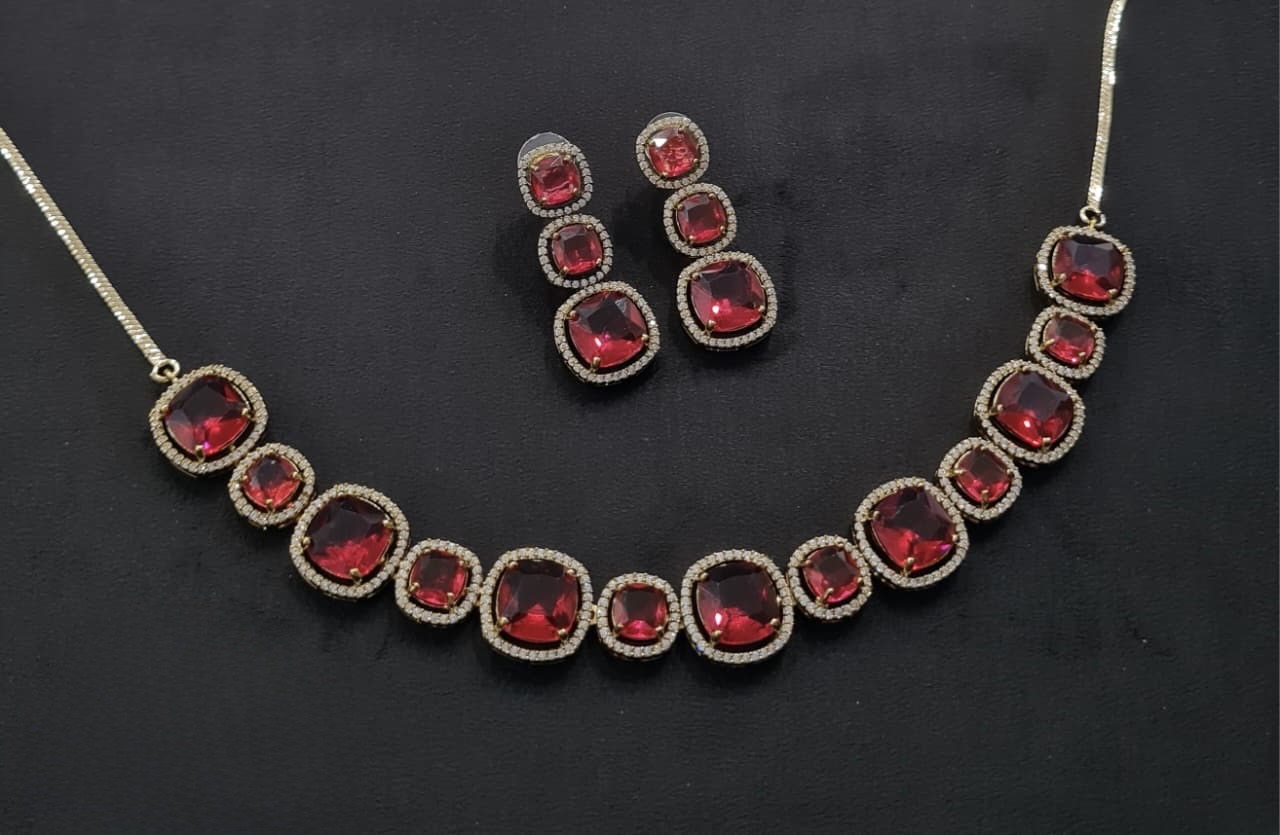Cz Necklace 11108 - 3
