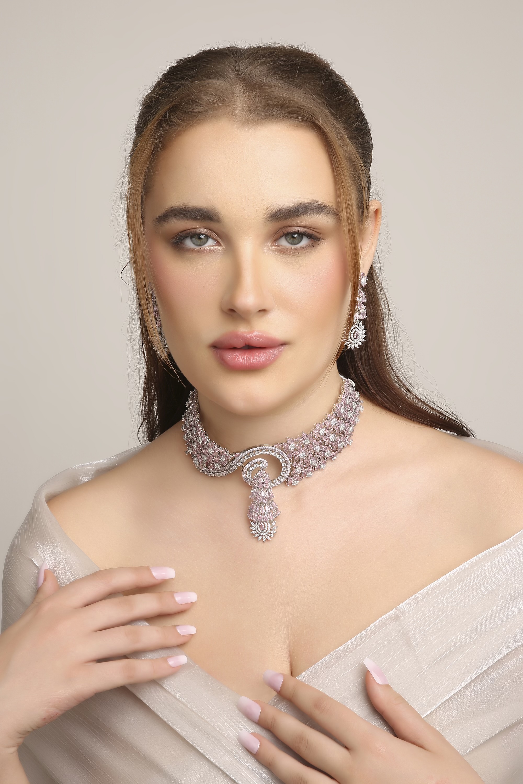 Cz Necklace 07074 - 3
