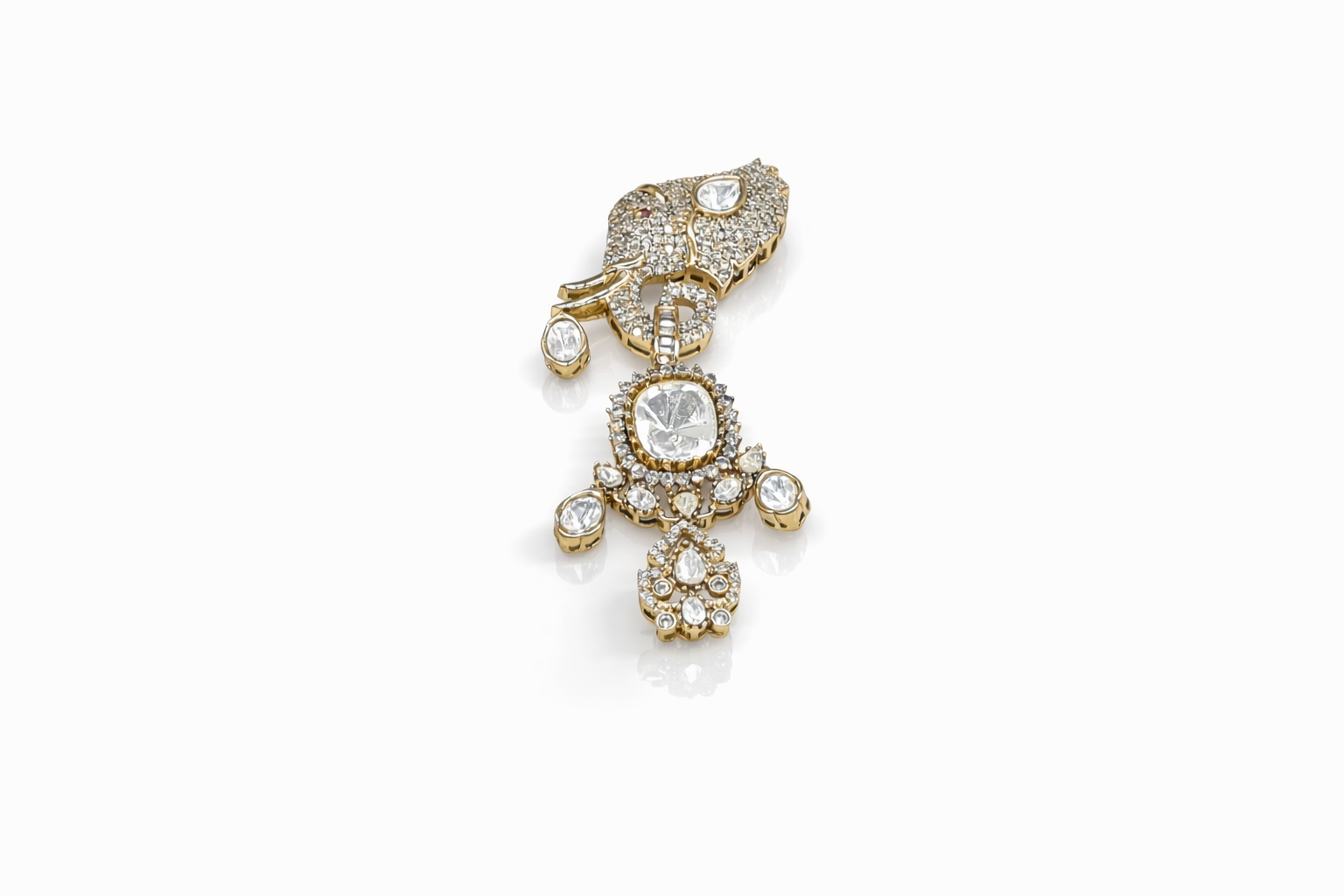 Kundan Brooch 09057 - 5