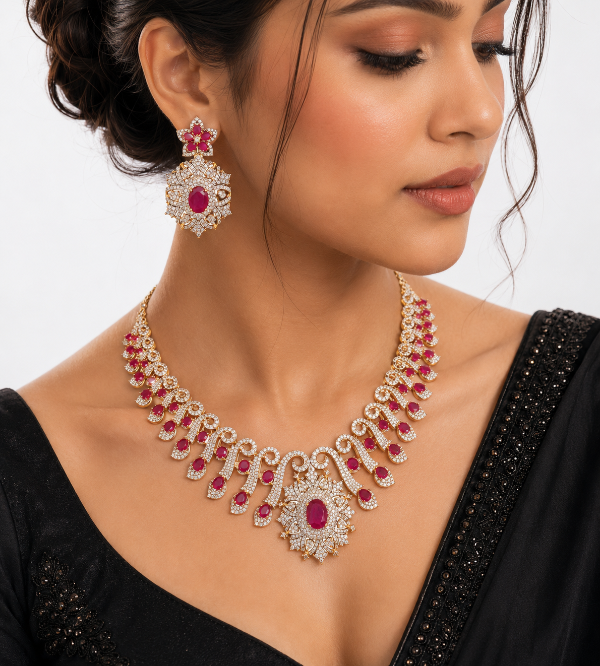 Cz Necklace 10576 - 12
