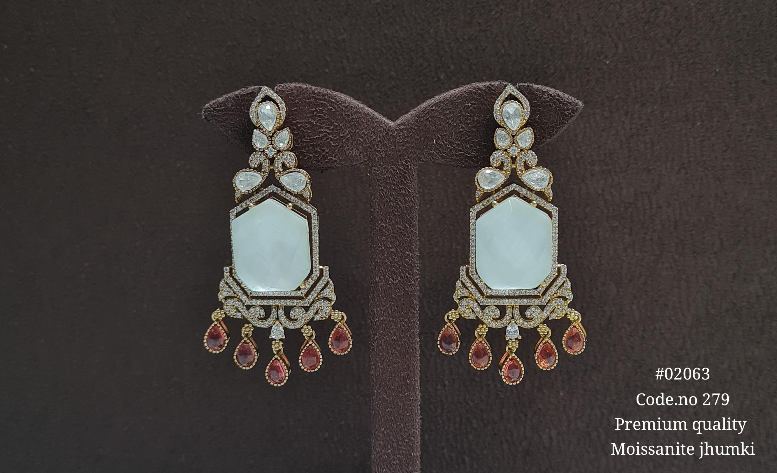 Doublet Kundan Earrings 02063 - 7