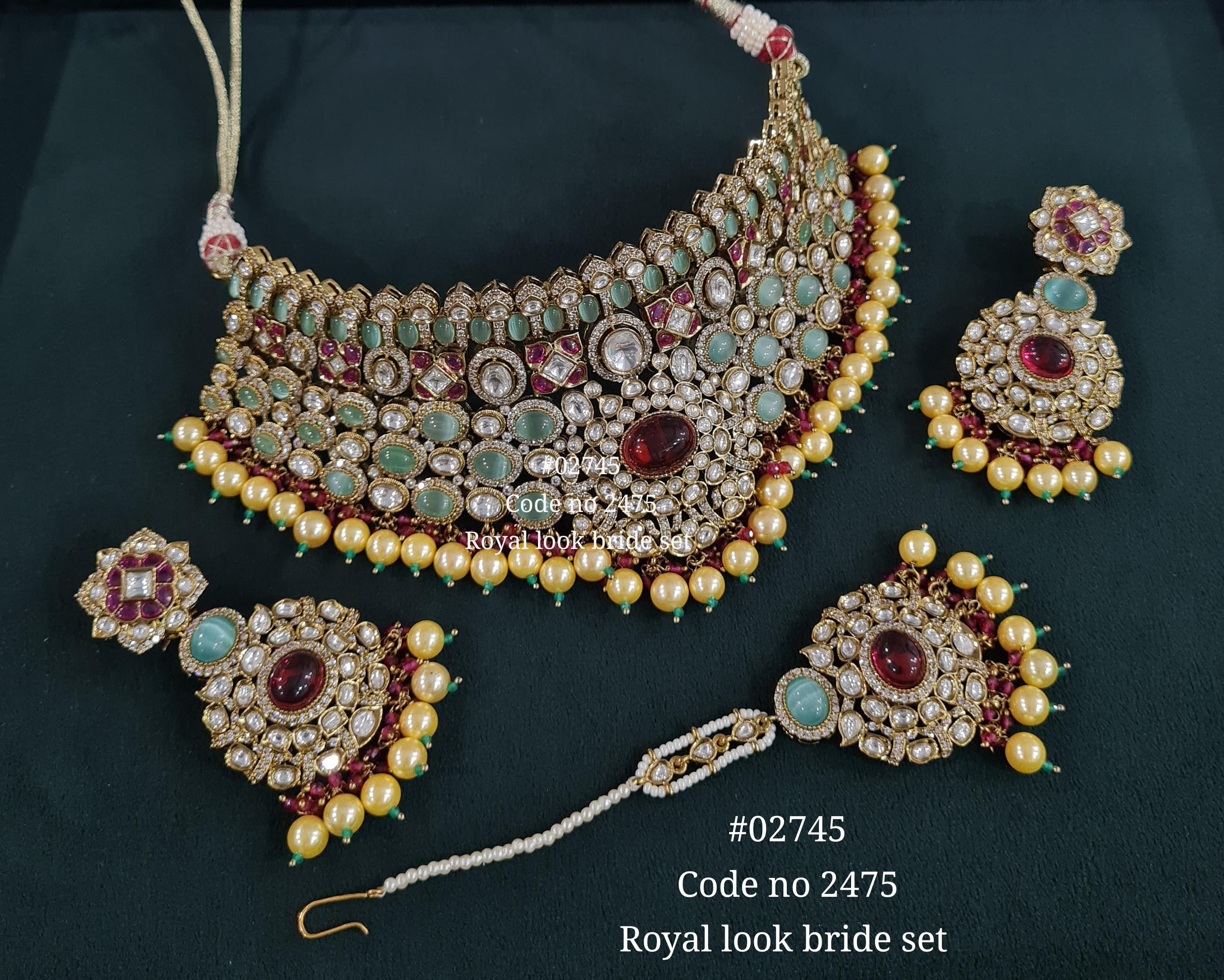 Kundan bride set 02745 - 3