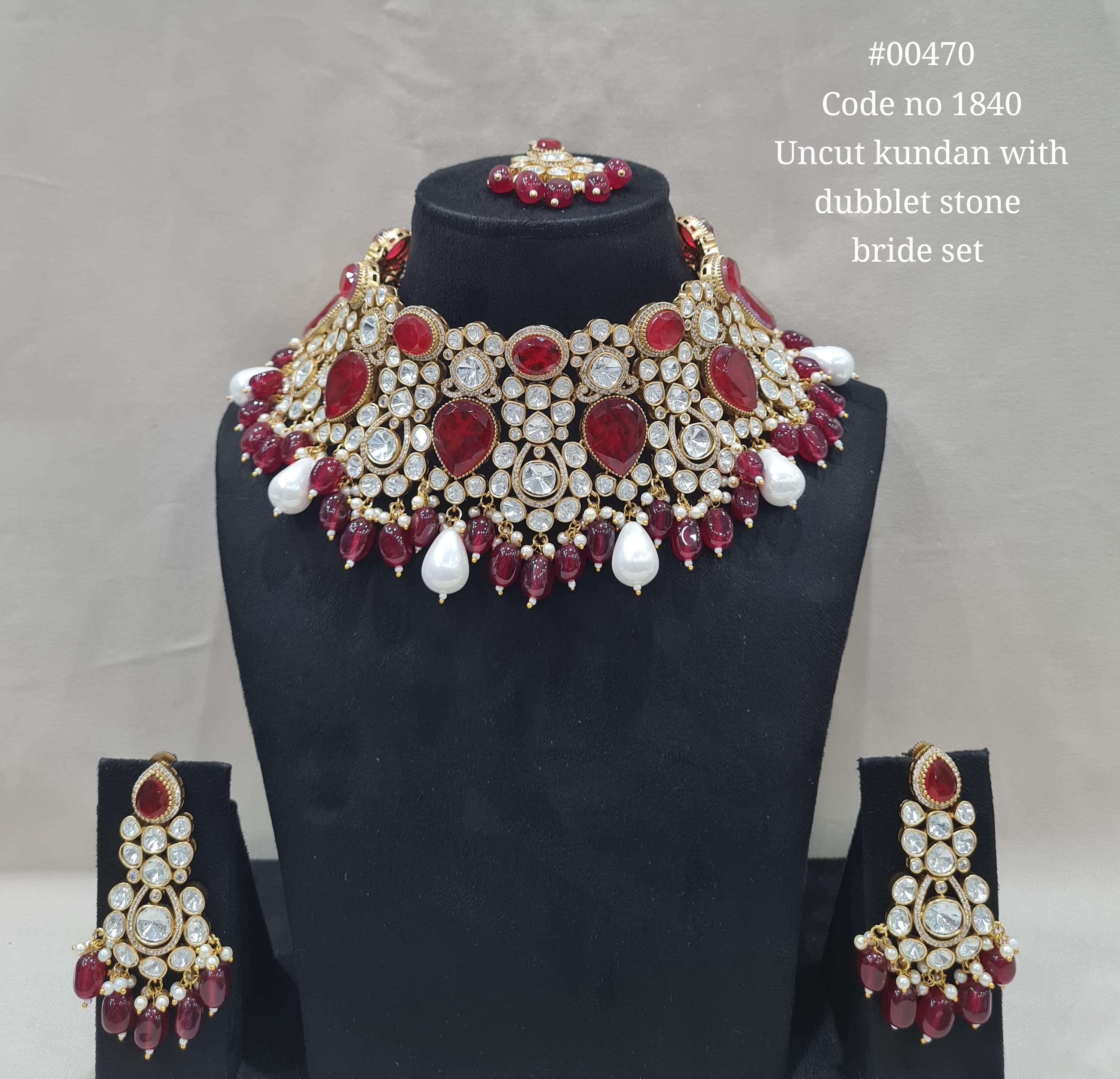 Kundan Bride Set 00470 - 3