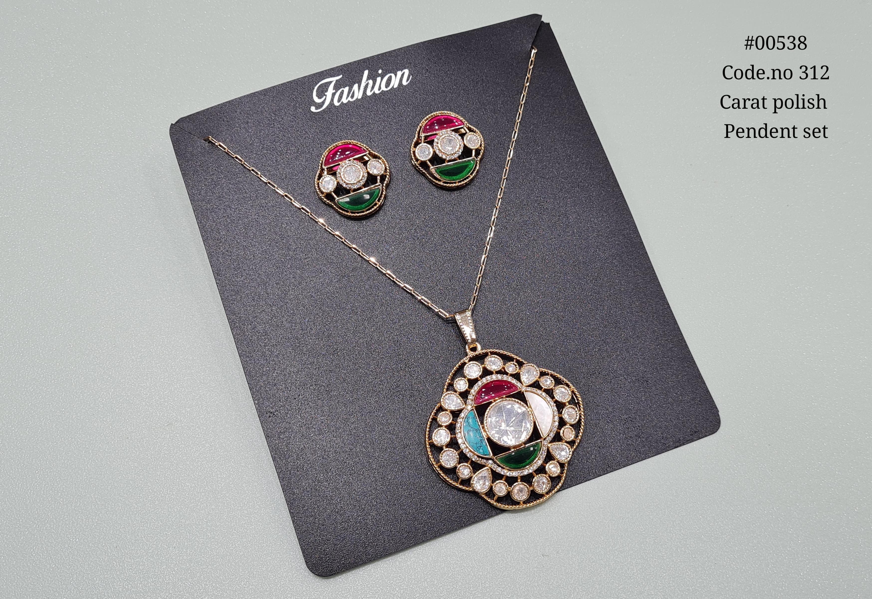 Kundan pendant set 00538 - 4