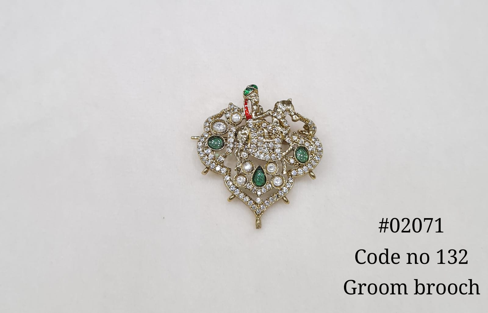 Kundan Brooch 02071 - 3