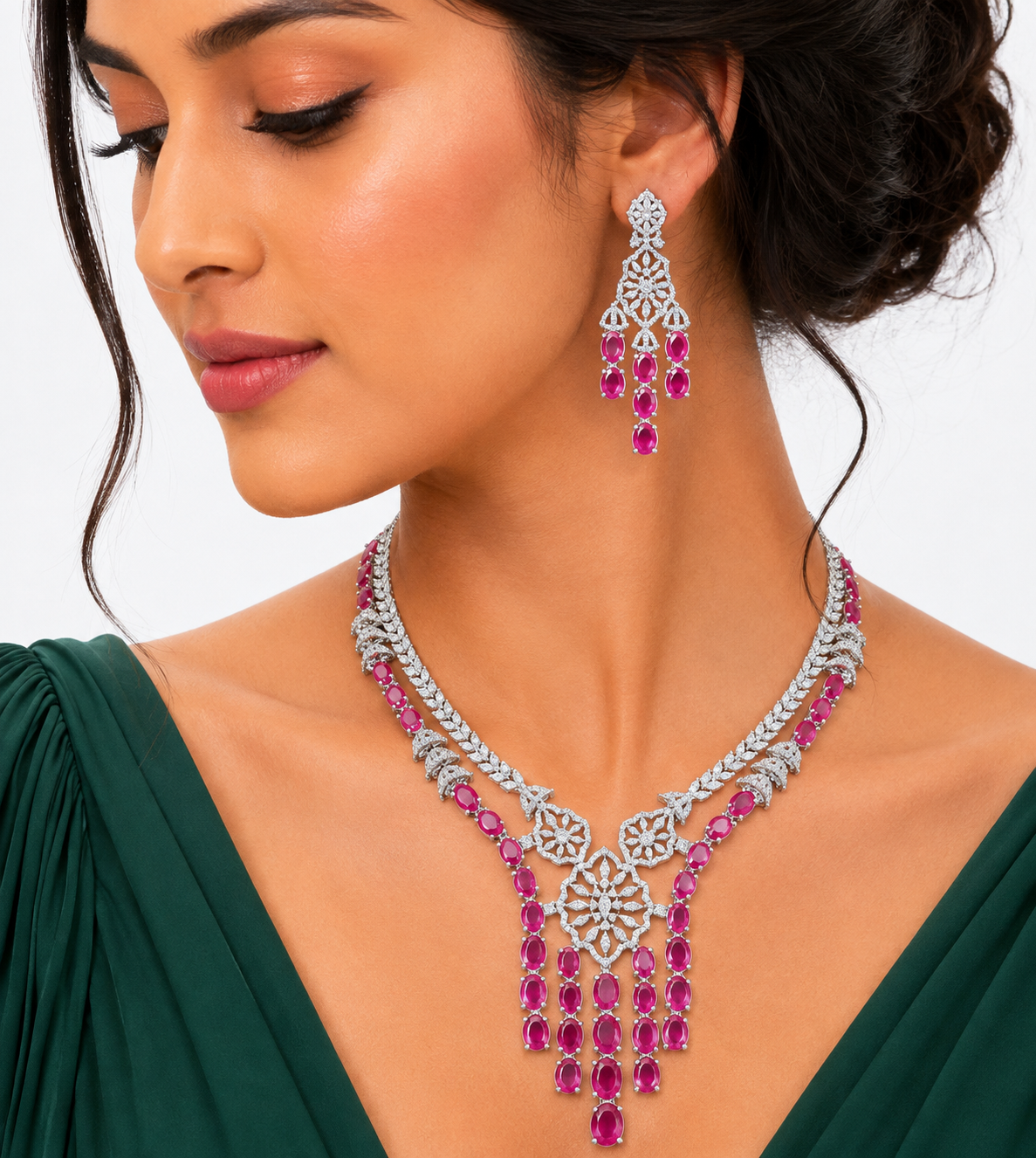 Cz necklace 01688 - 8