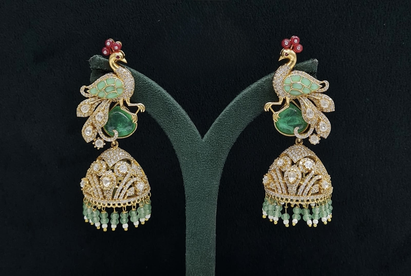 Kundan Earrings 06492 - 4