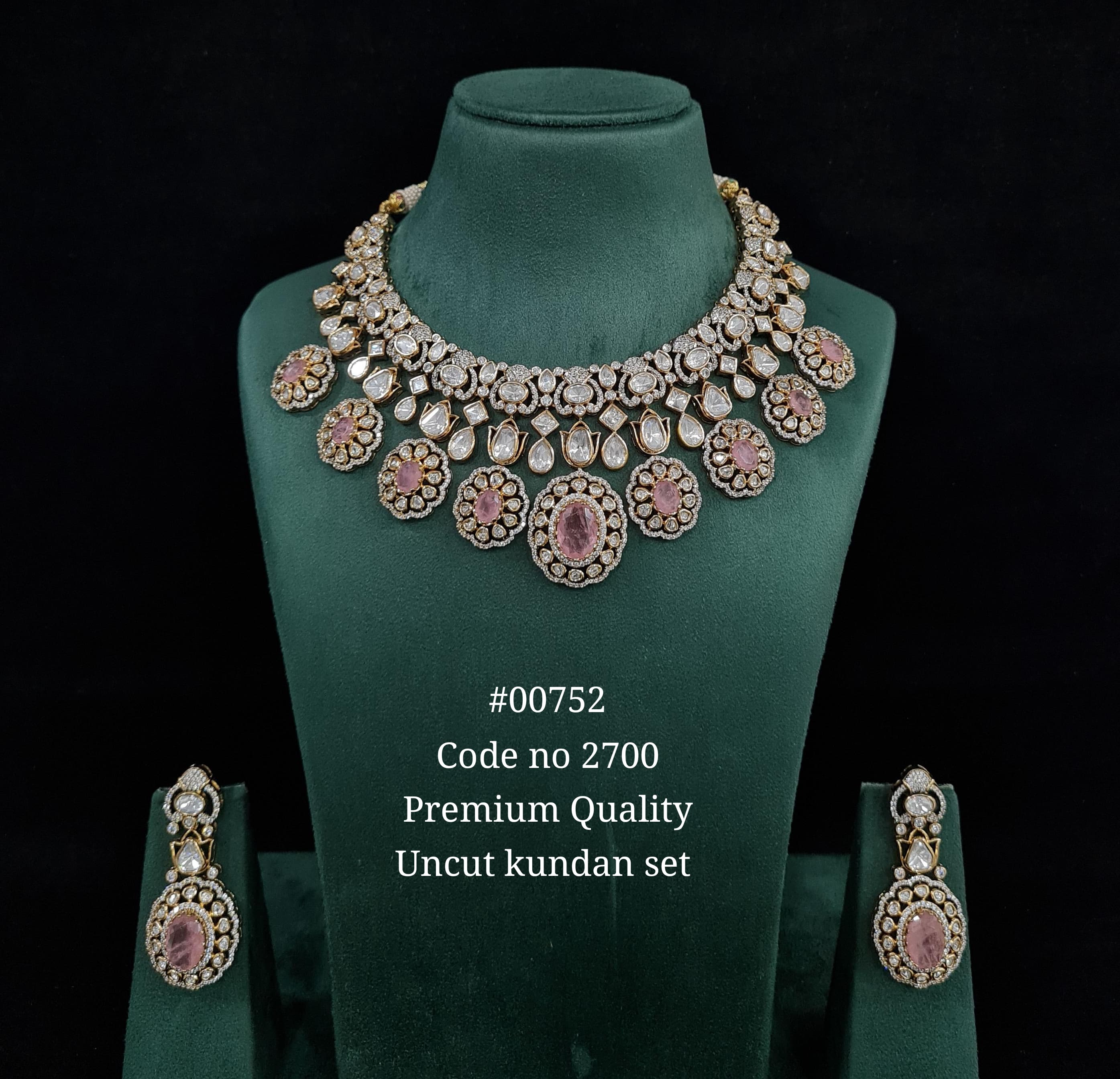 Kundan necklace 00752 - 4