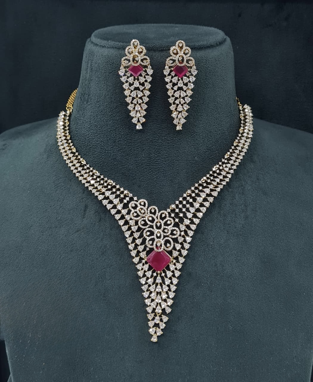 Cz Necklace 06773 - 4