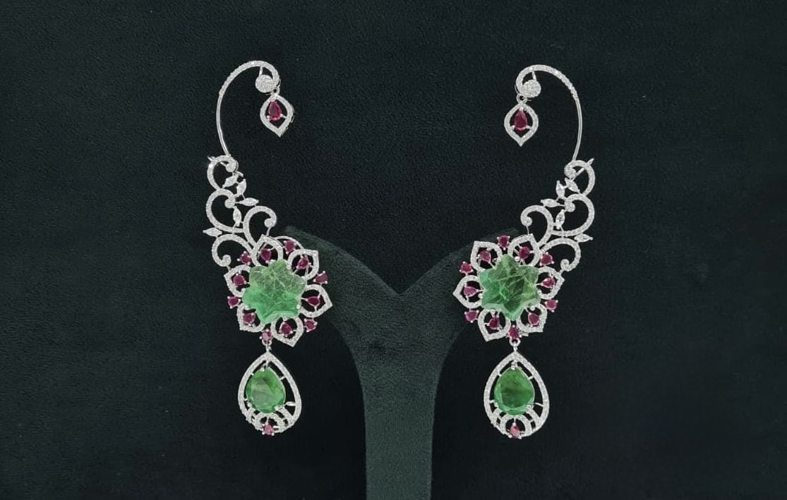 Cz Carving Earcuff 08883 - 13