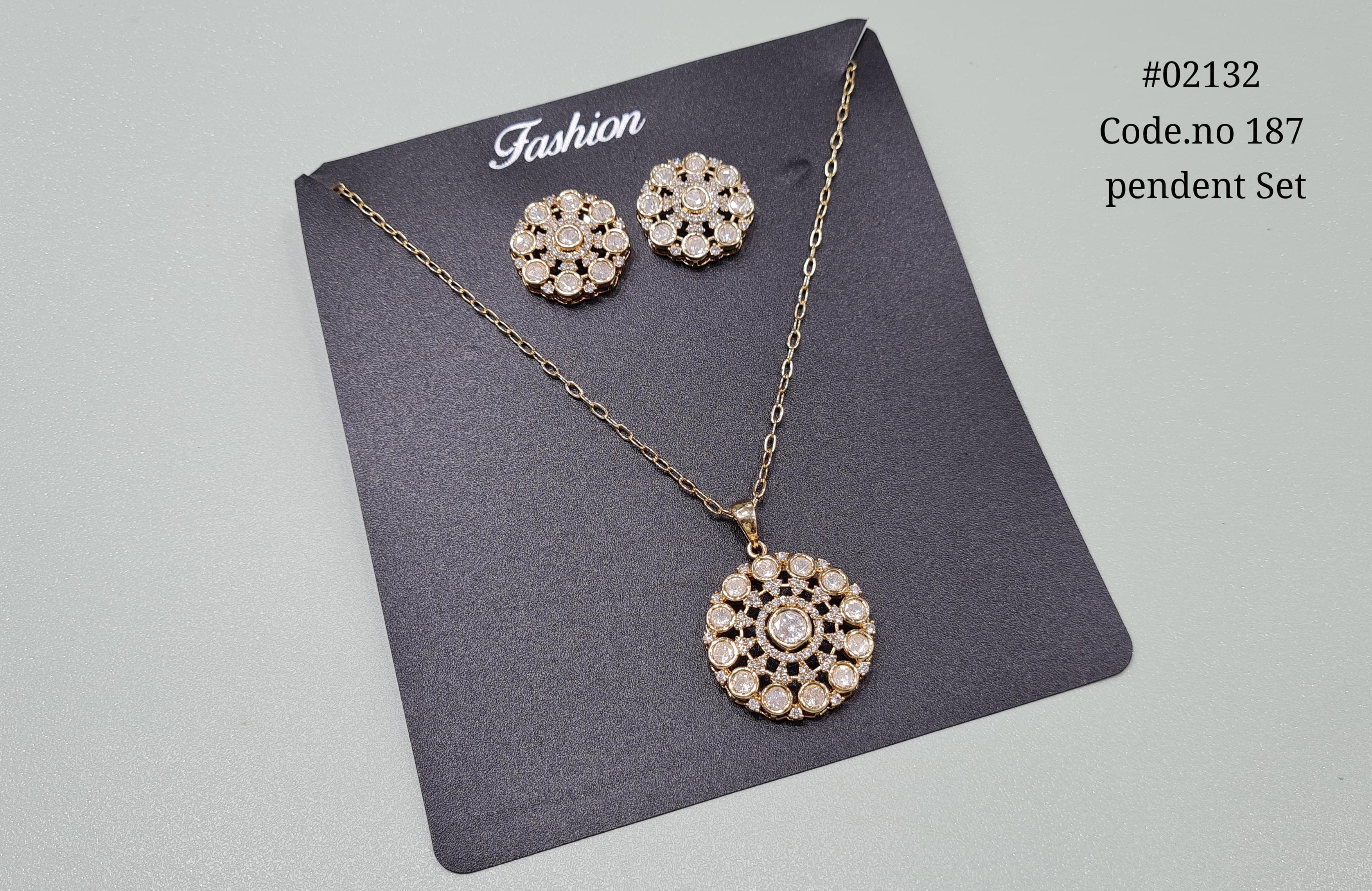 Kundan pendant set 02132 - 3