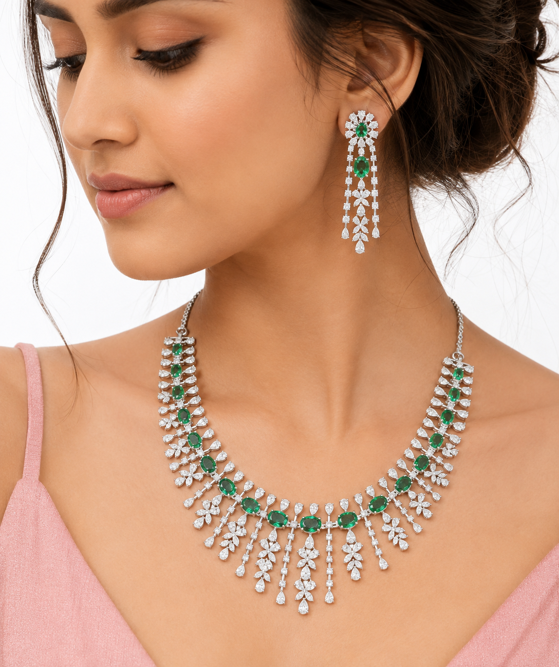 Cz necklace 03417 - 12