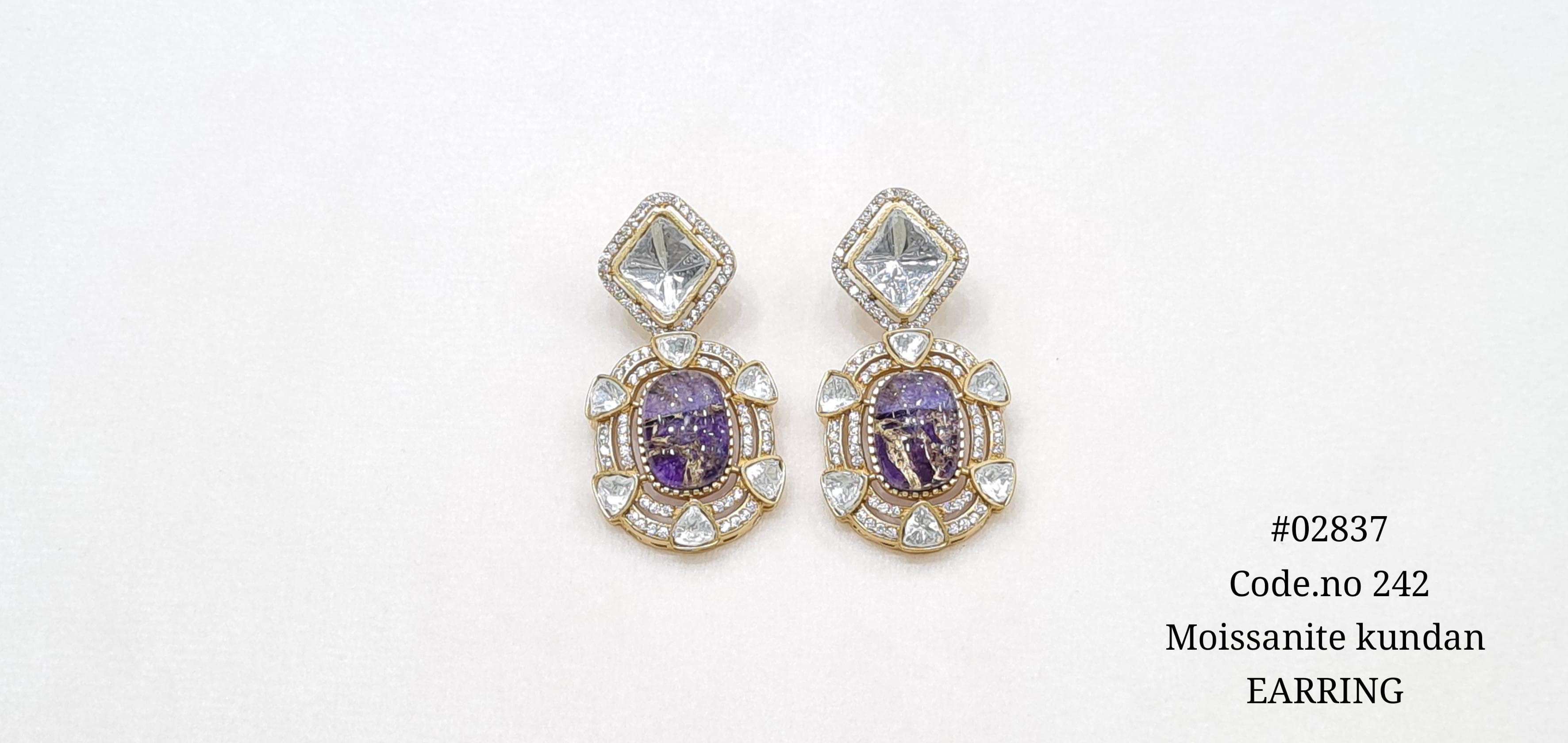 Kundan Earrings 02637 - 11