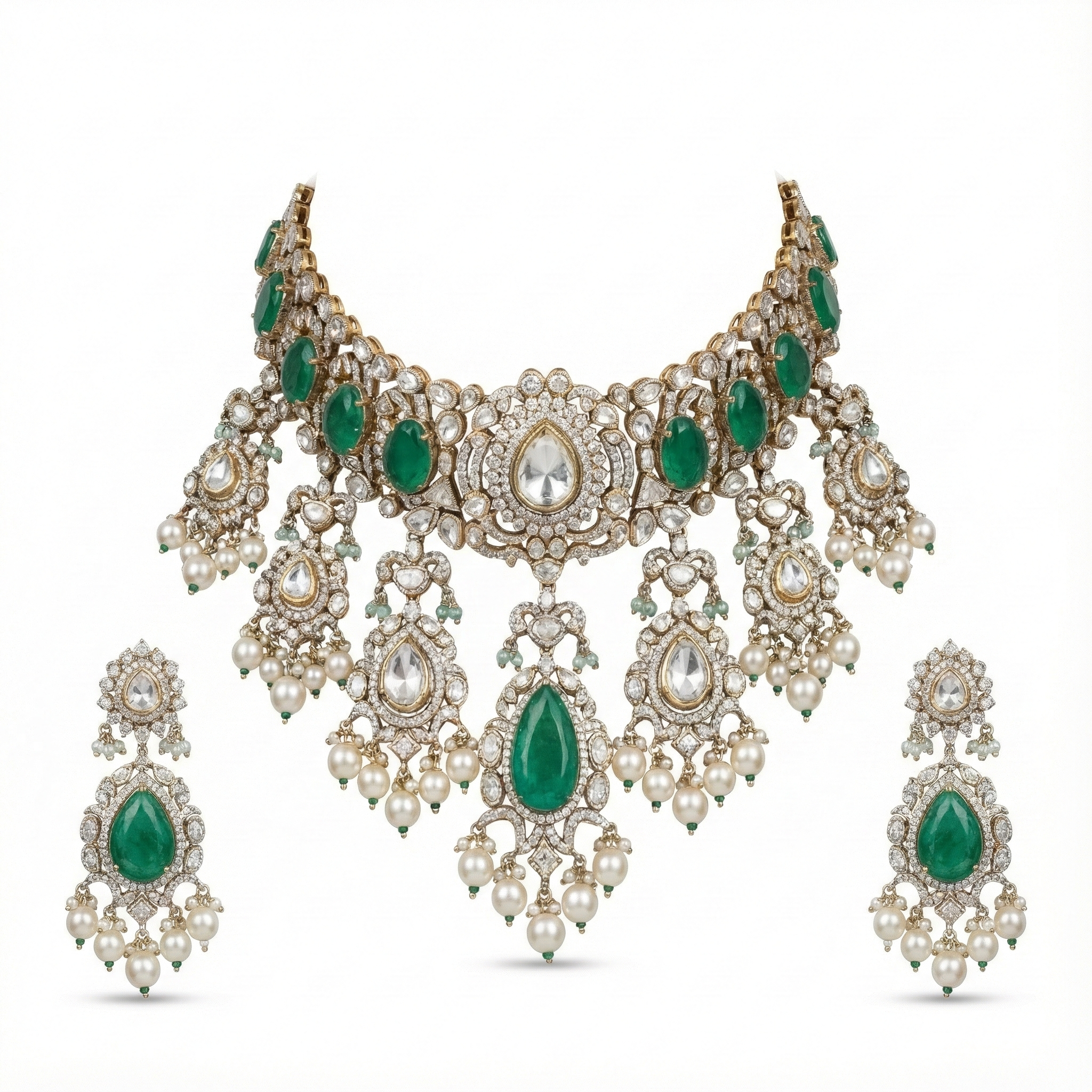 Kundan Bride Set 05348 - 6