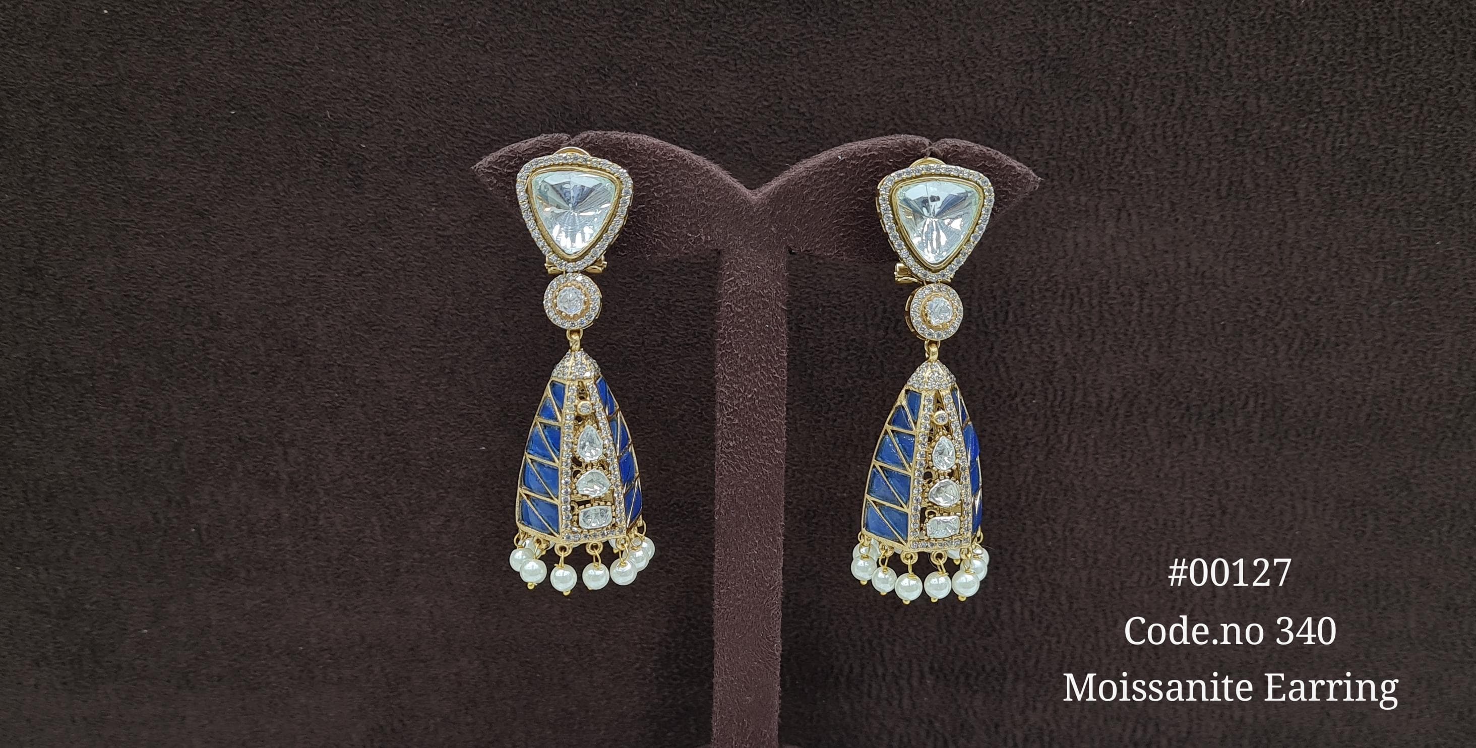 Kundan earrings 00127 - 5