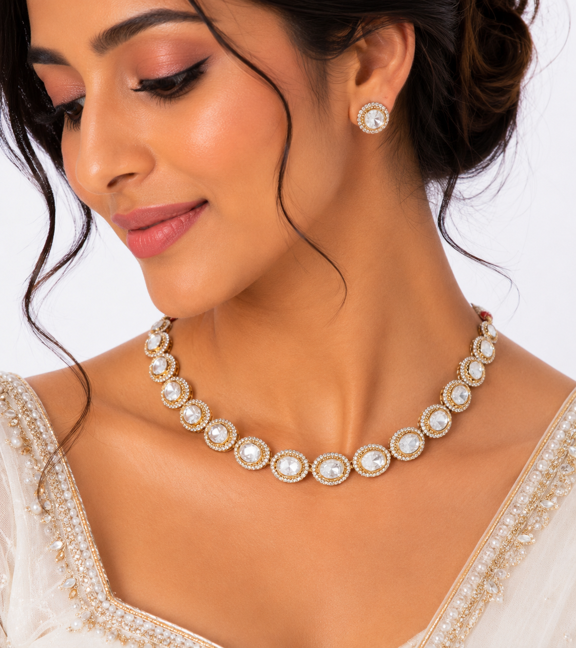 Kundan Necklace 09313 - 3