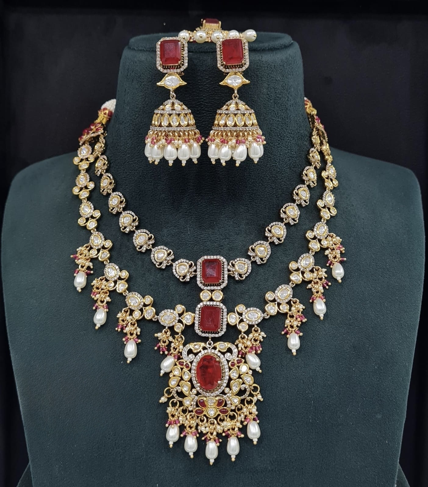 Kundan Necklace 09380 - 7