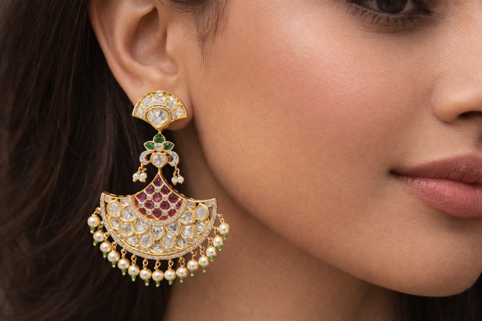 Kundan Earrings 07602