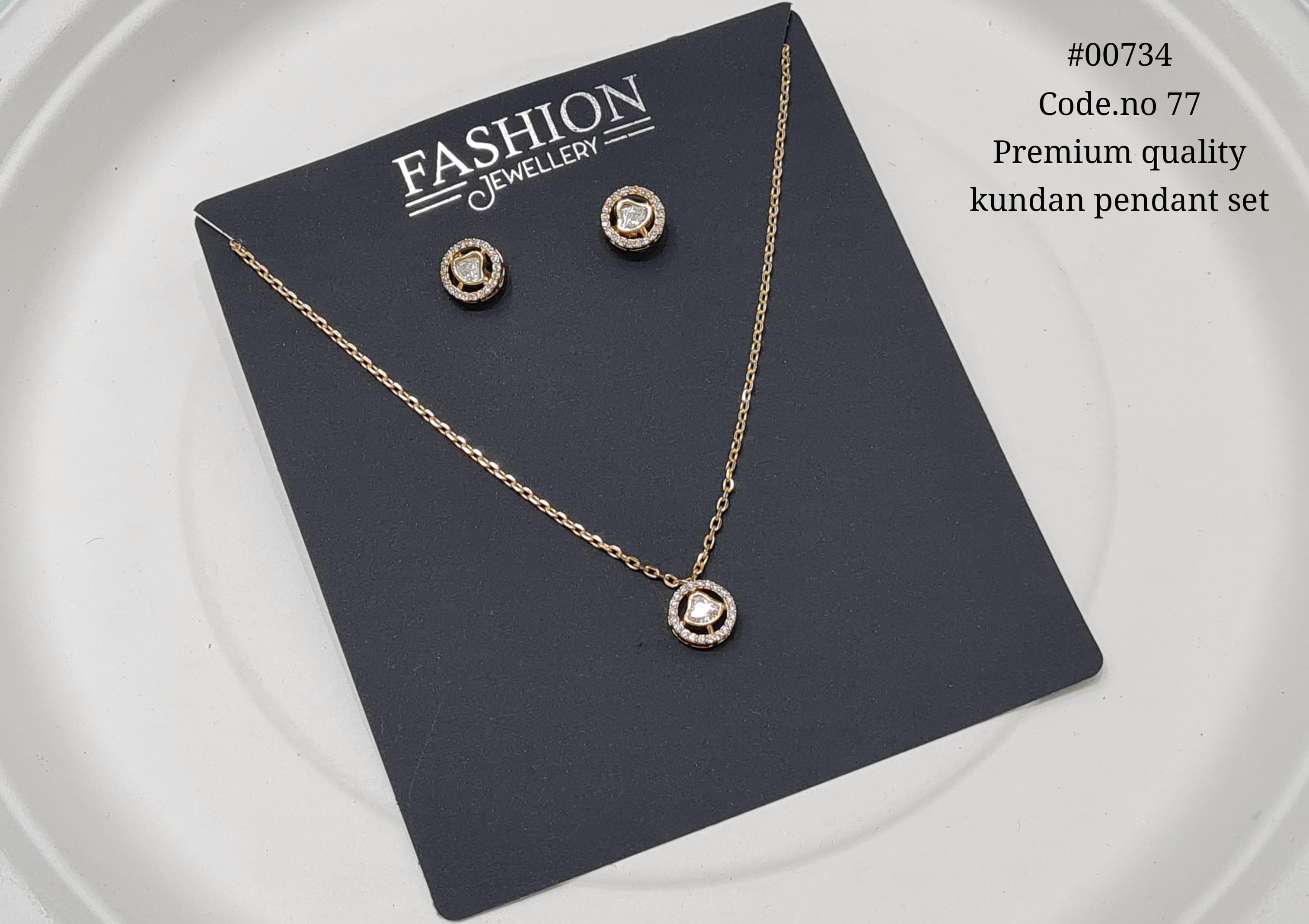 Kundan pendant set 00734