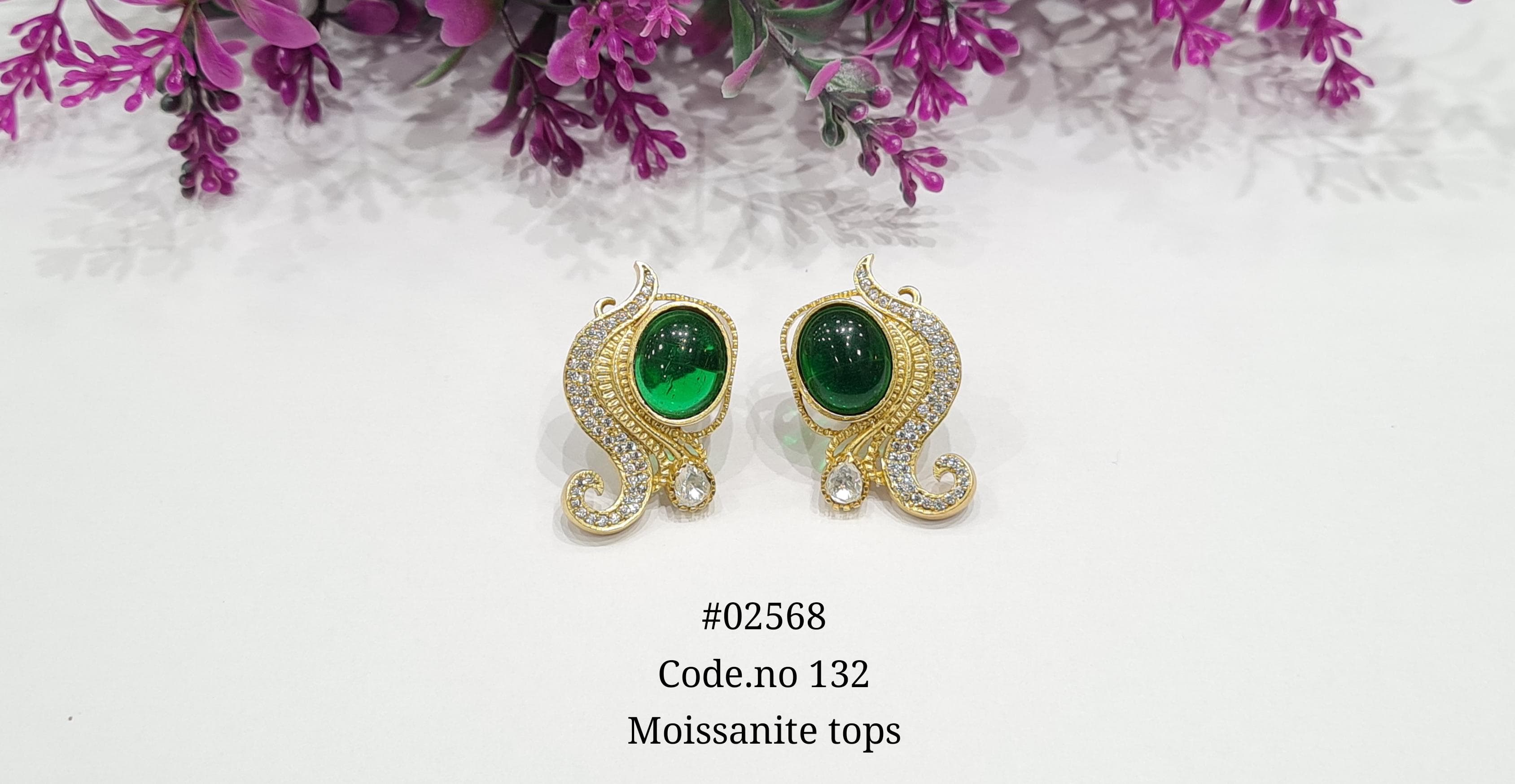 Kundan earrings 02568 - 9