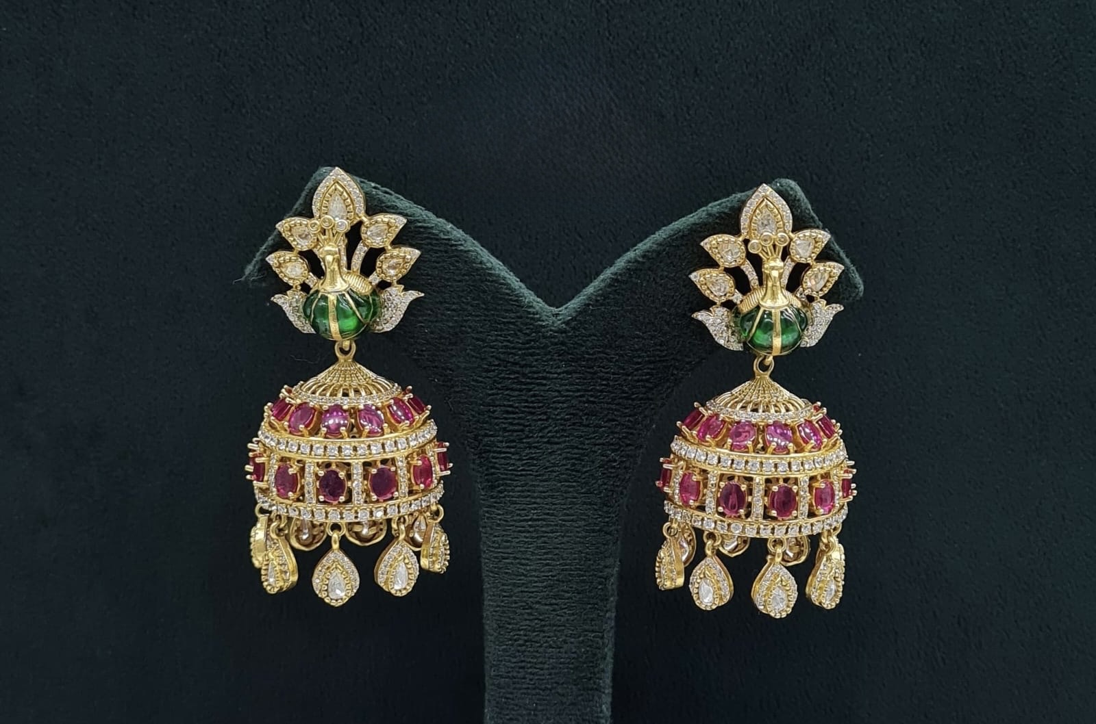 Peacock Earrings 08409 - 6