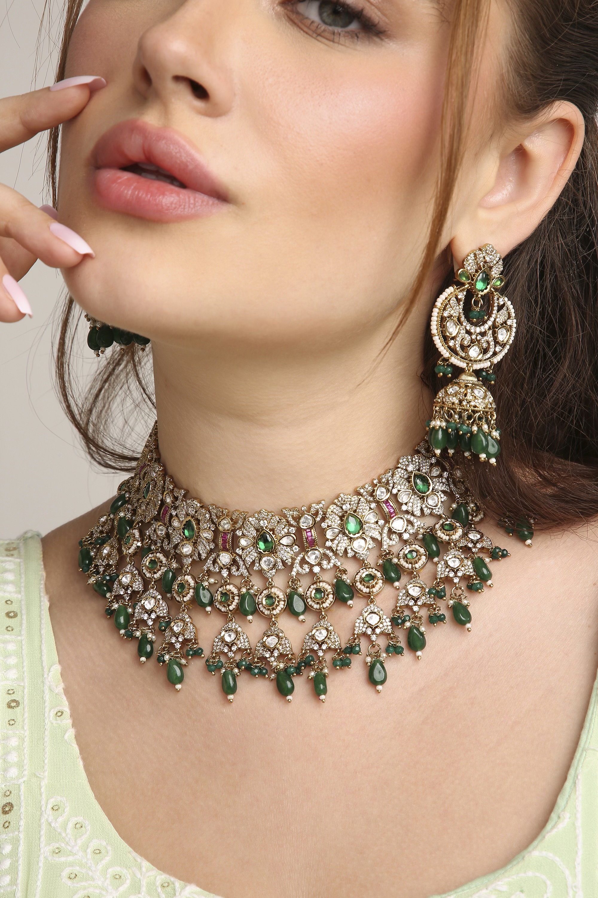 Kundan Necklace 07948 - 3