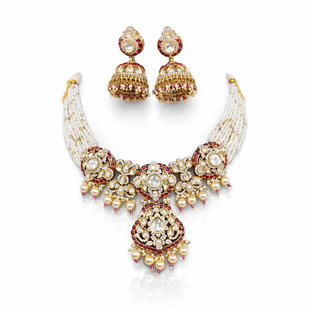 Kundan Necklace 08952 - 8