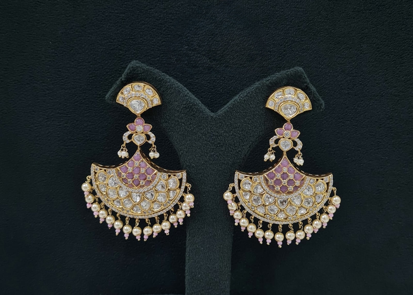 Kundan Earrings 07602 - 6