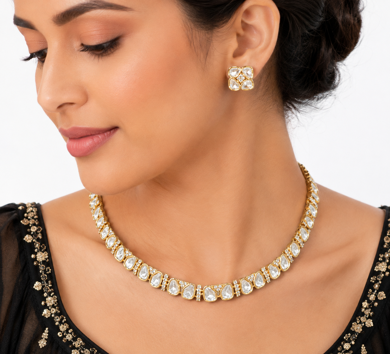 Kundan Necklace 09259 - 3