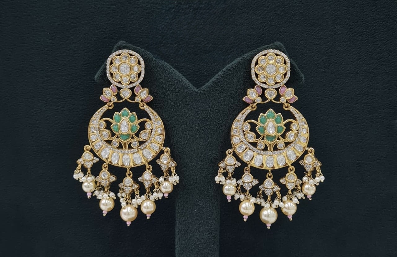 Kundan Earrings 07599 - 5