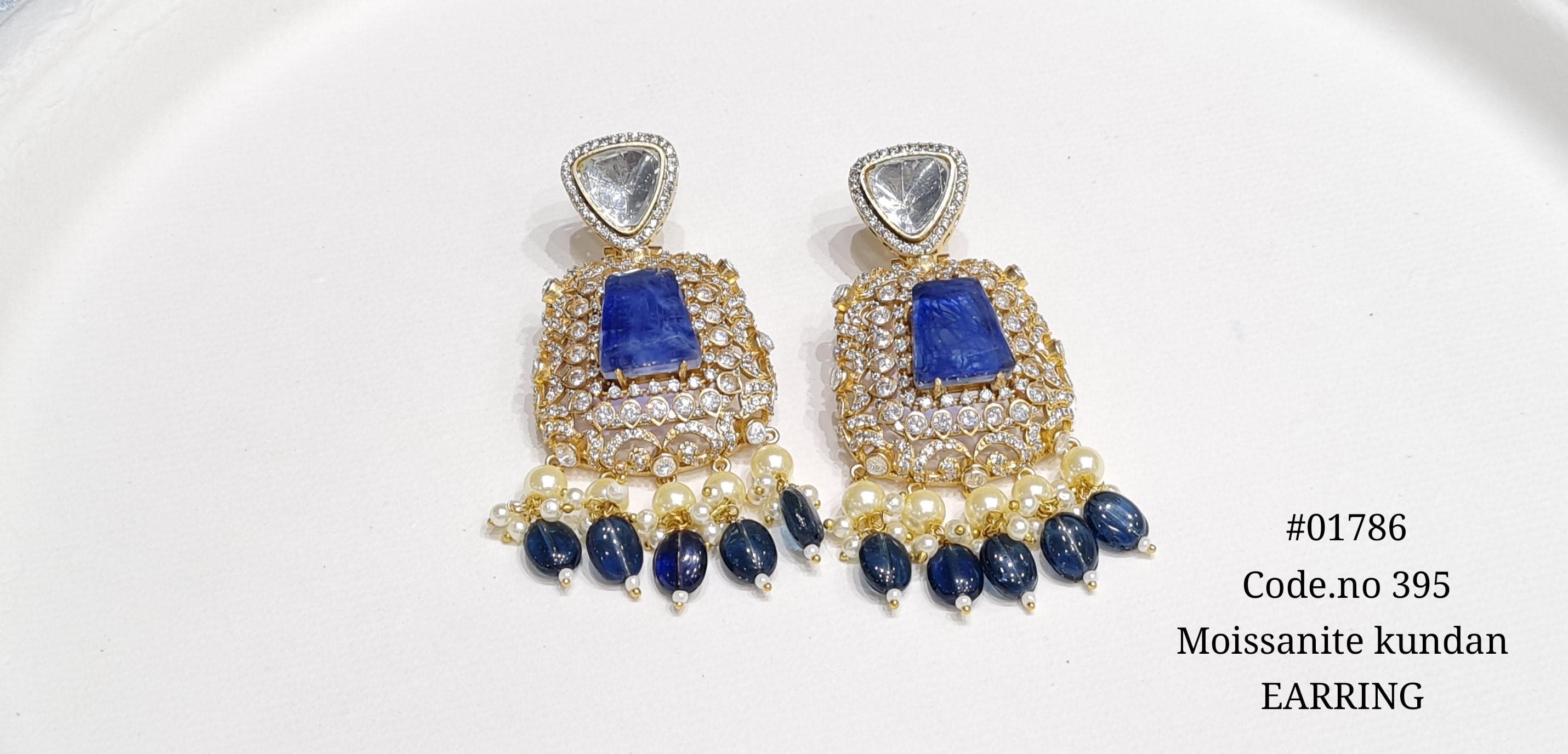 Kundan earrings 01786 - 6