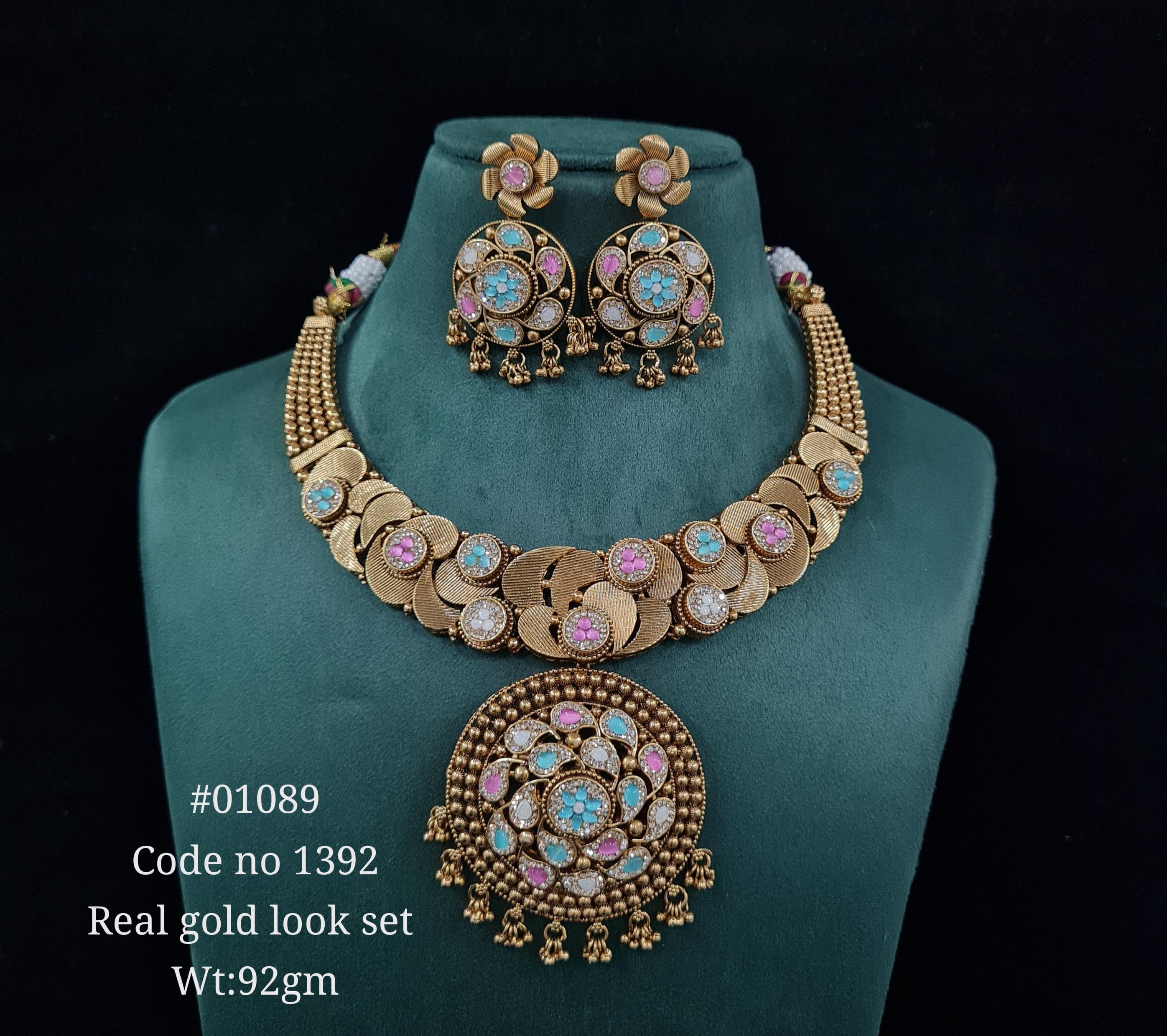 Kundan PP Necklace 01089 - 4