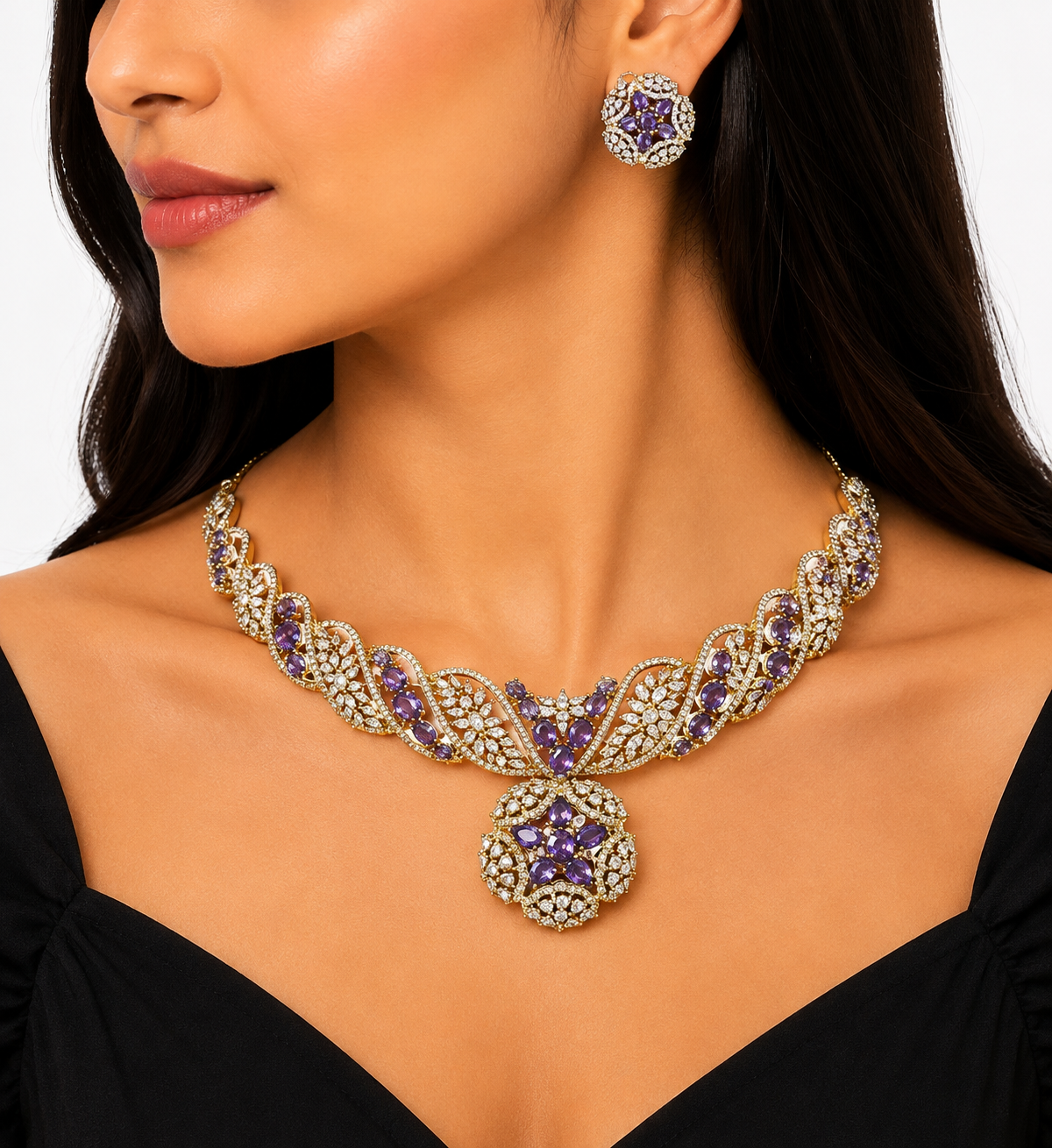 Cz Necklace 06774 - 17