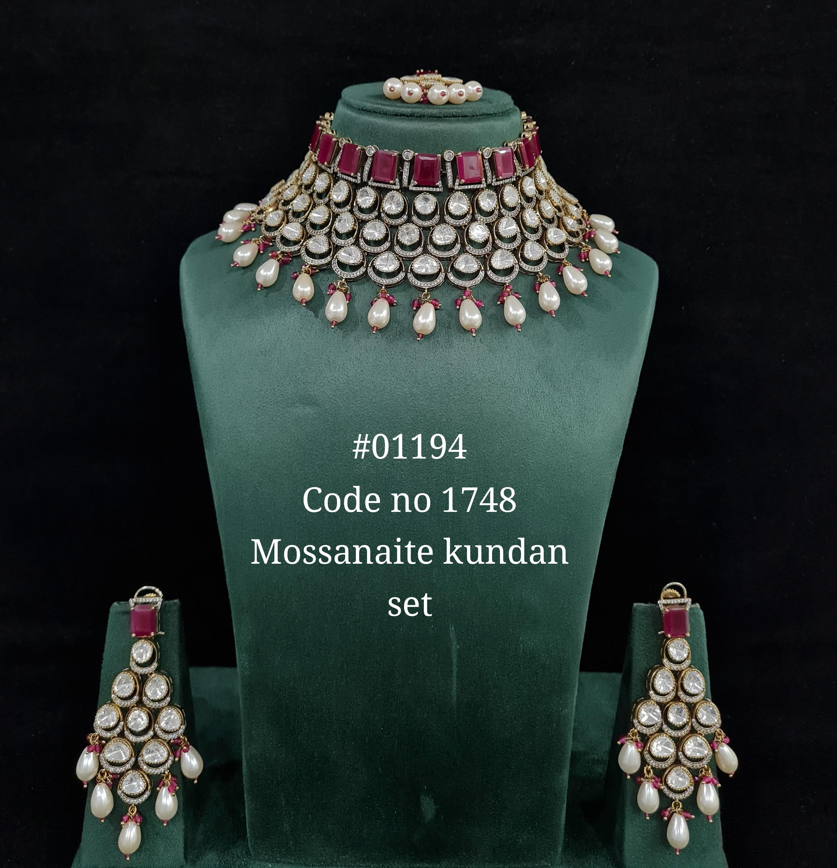Kundan necklace 01194 - 3