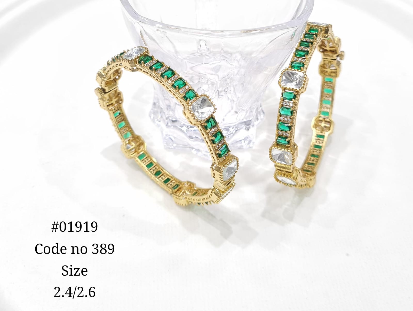 Kundan bangles 01919 - 5