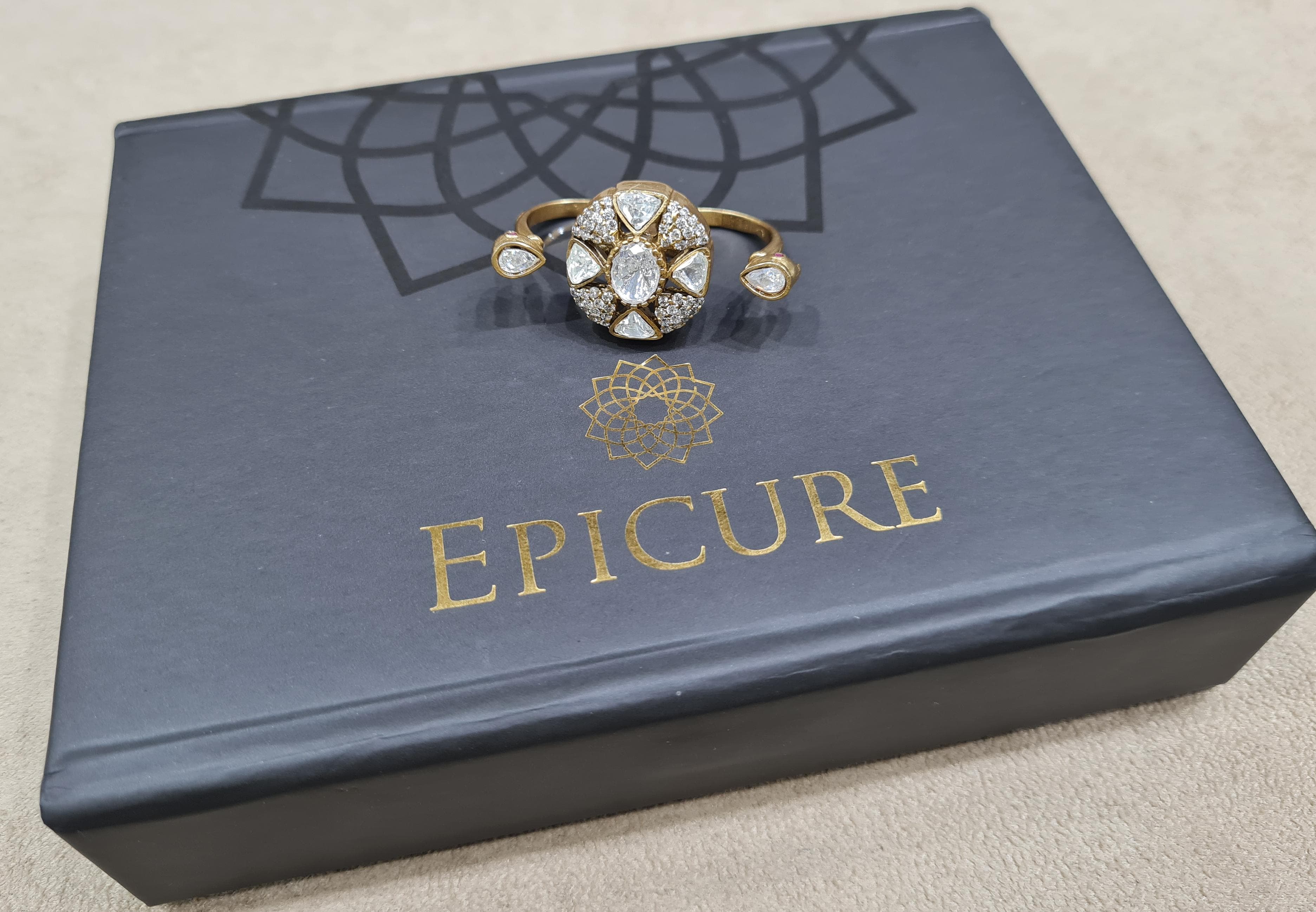 Kundan finger ring 00112 - 3