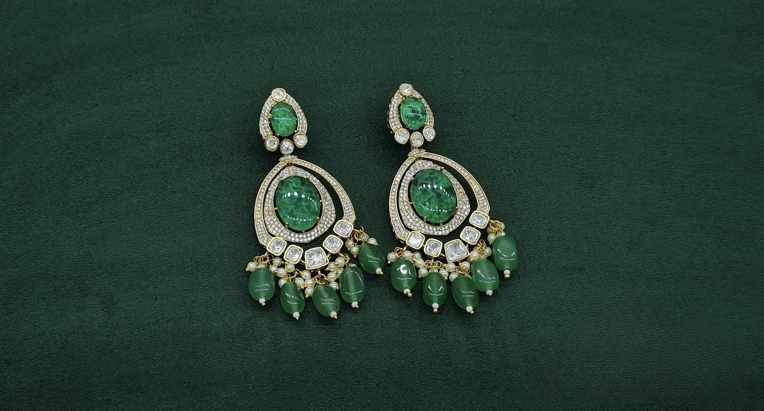 Kundan Earrings 09283 - 6
