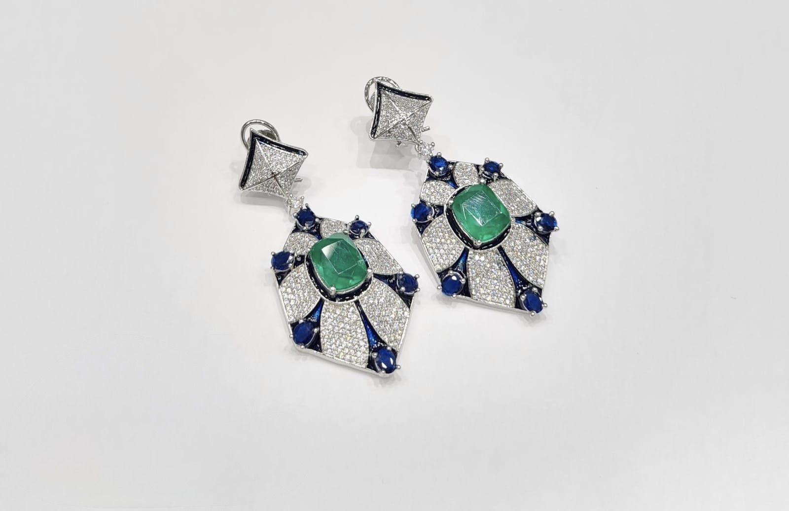 Cz Enamel Earrings 08544 - 16