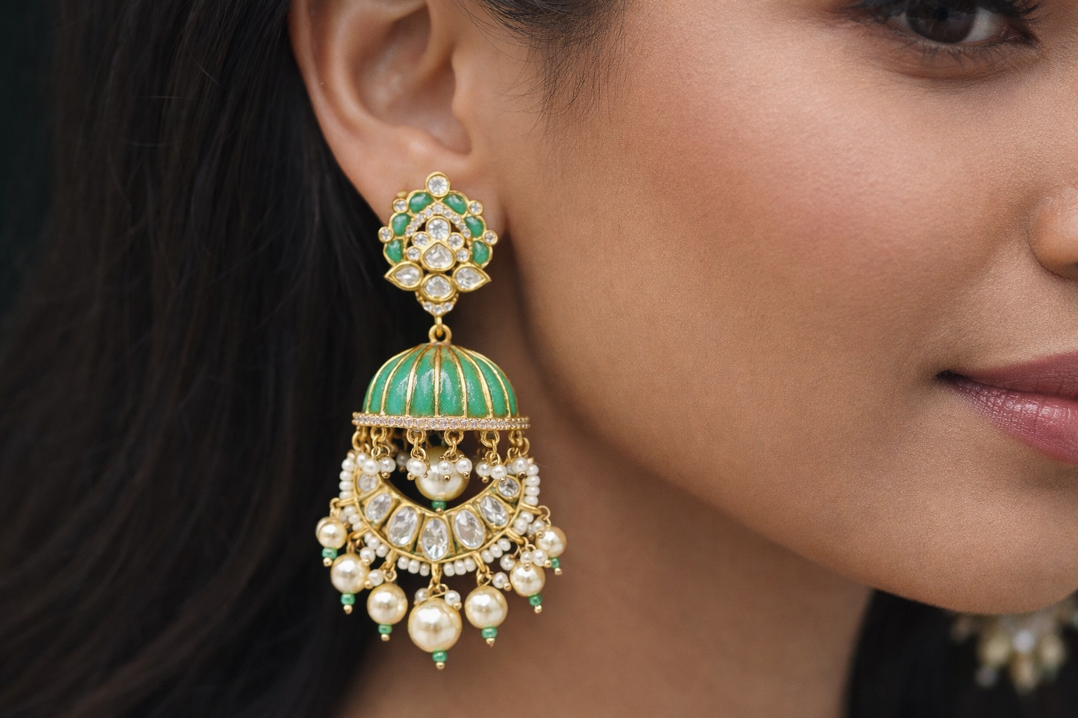 Kundan Earrings 07606