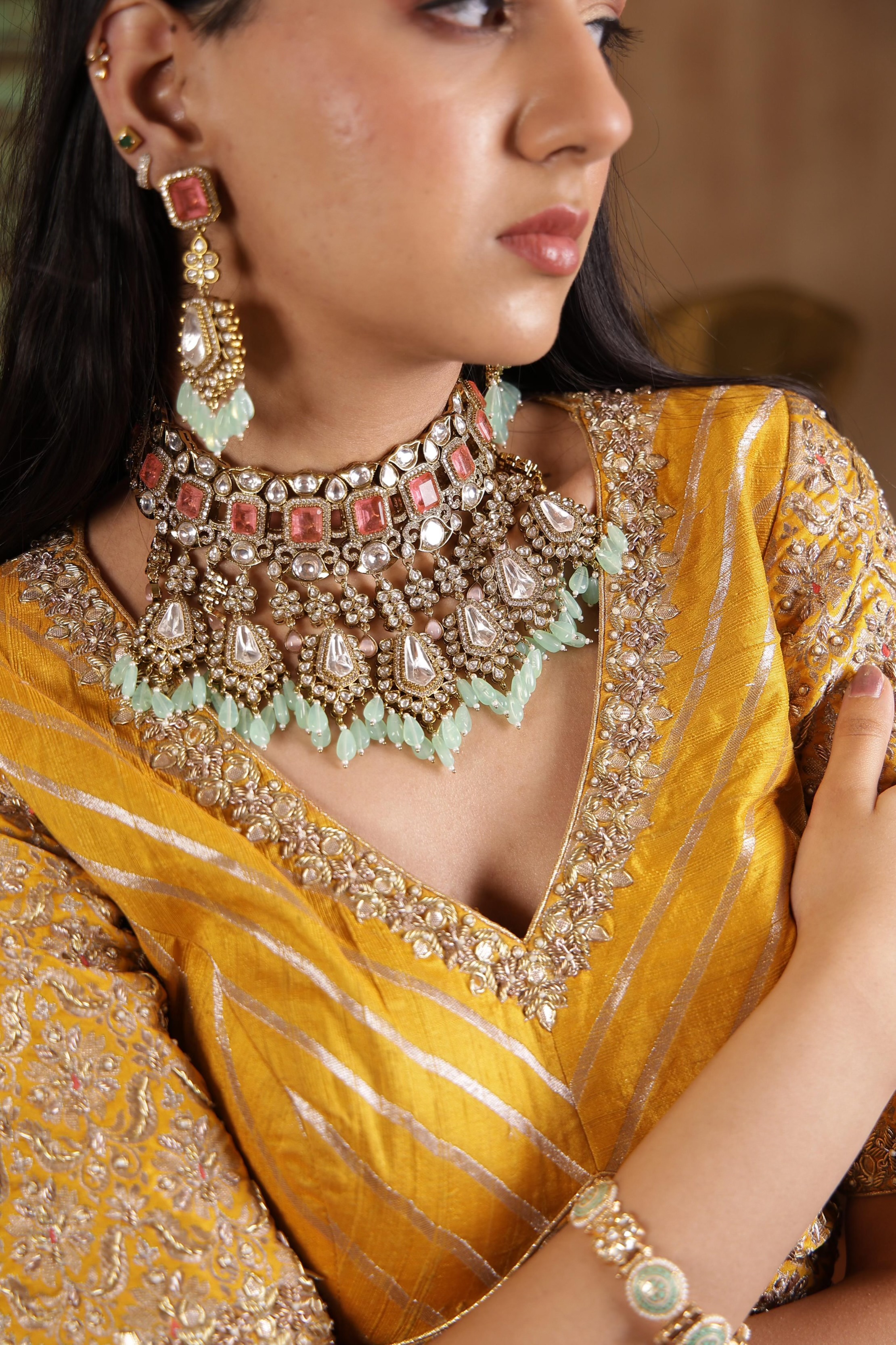 Kundan Bride Set 01329 - 10