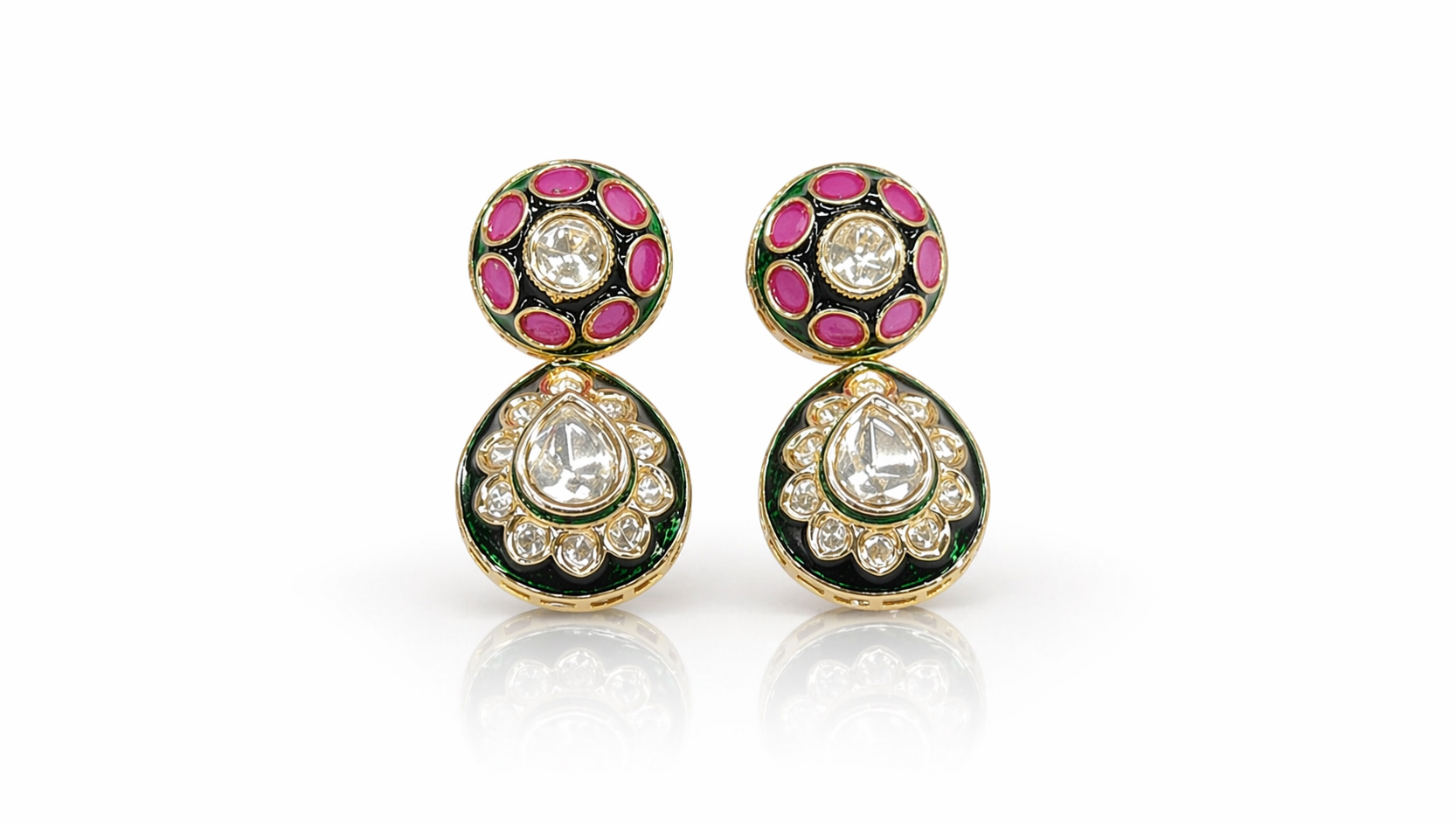 Kundan Earrings 09465