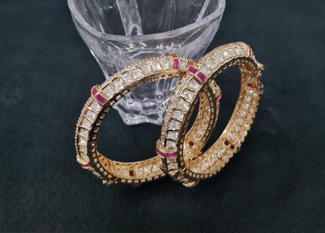 Kundan Bangles 07890