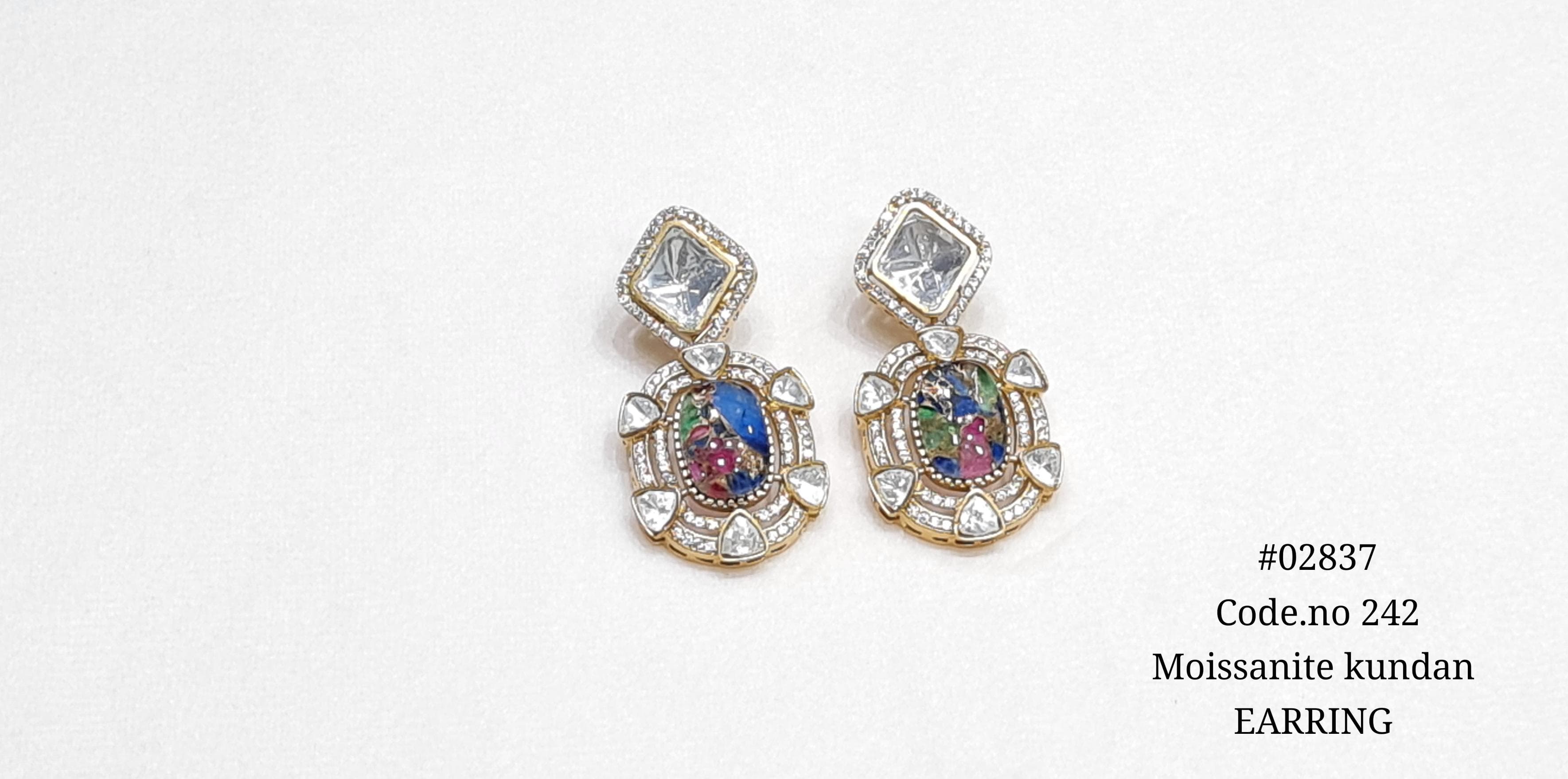 Kundan Earrings 02637 - 4