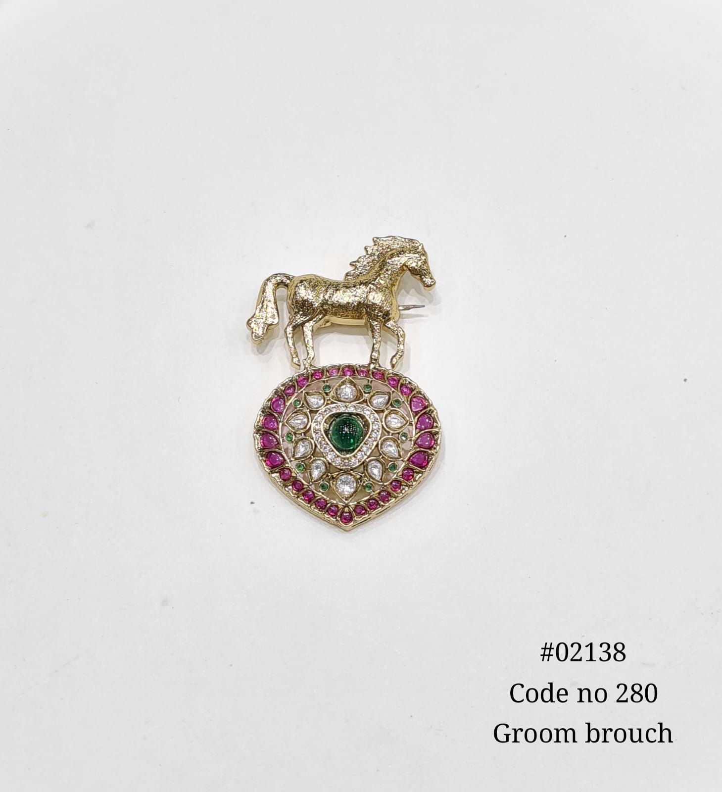 Kundan brooch 02138