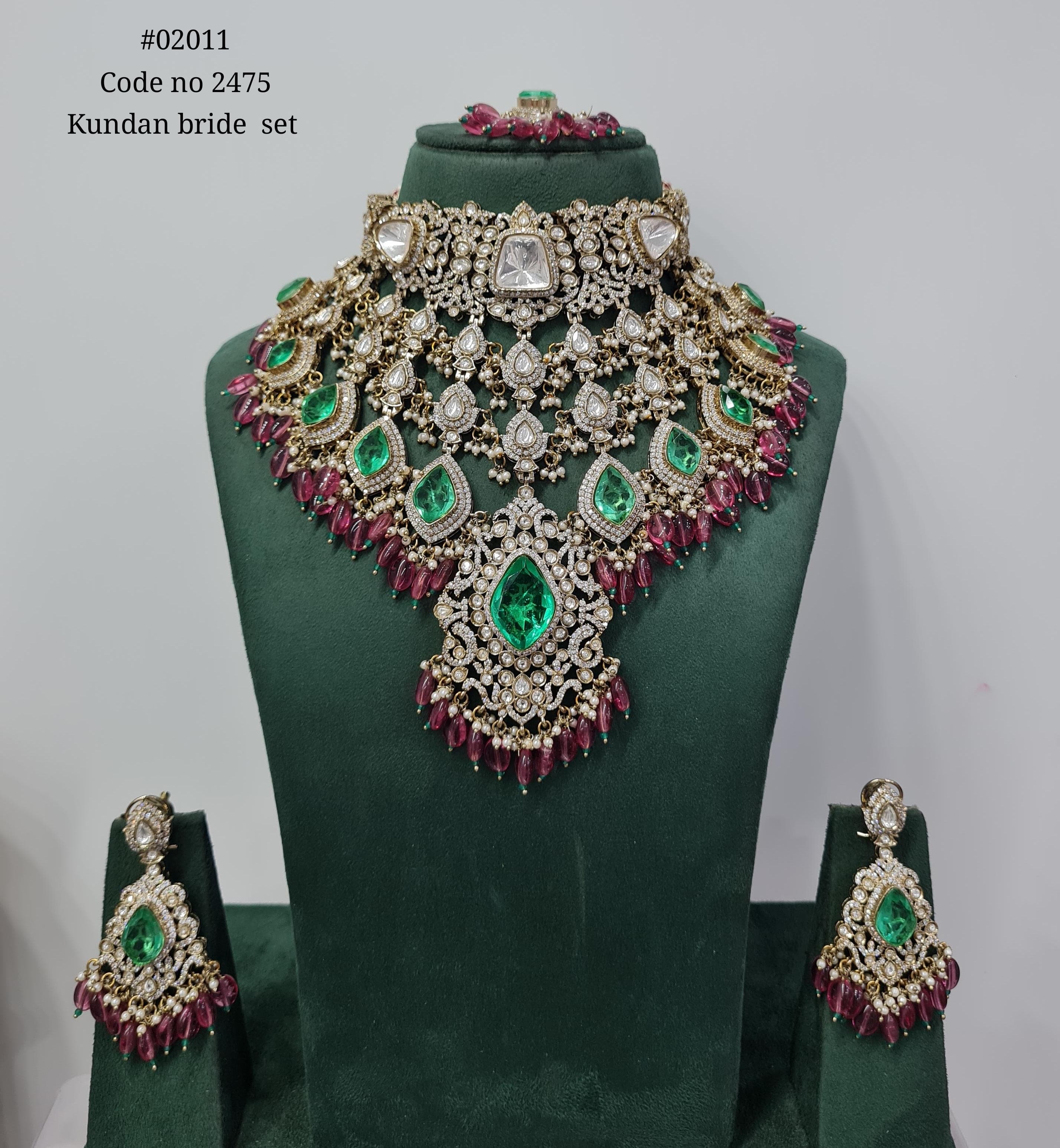Kundan bride set 02011 - 5
