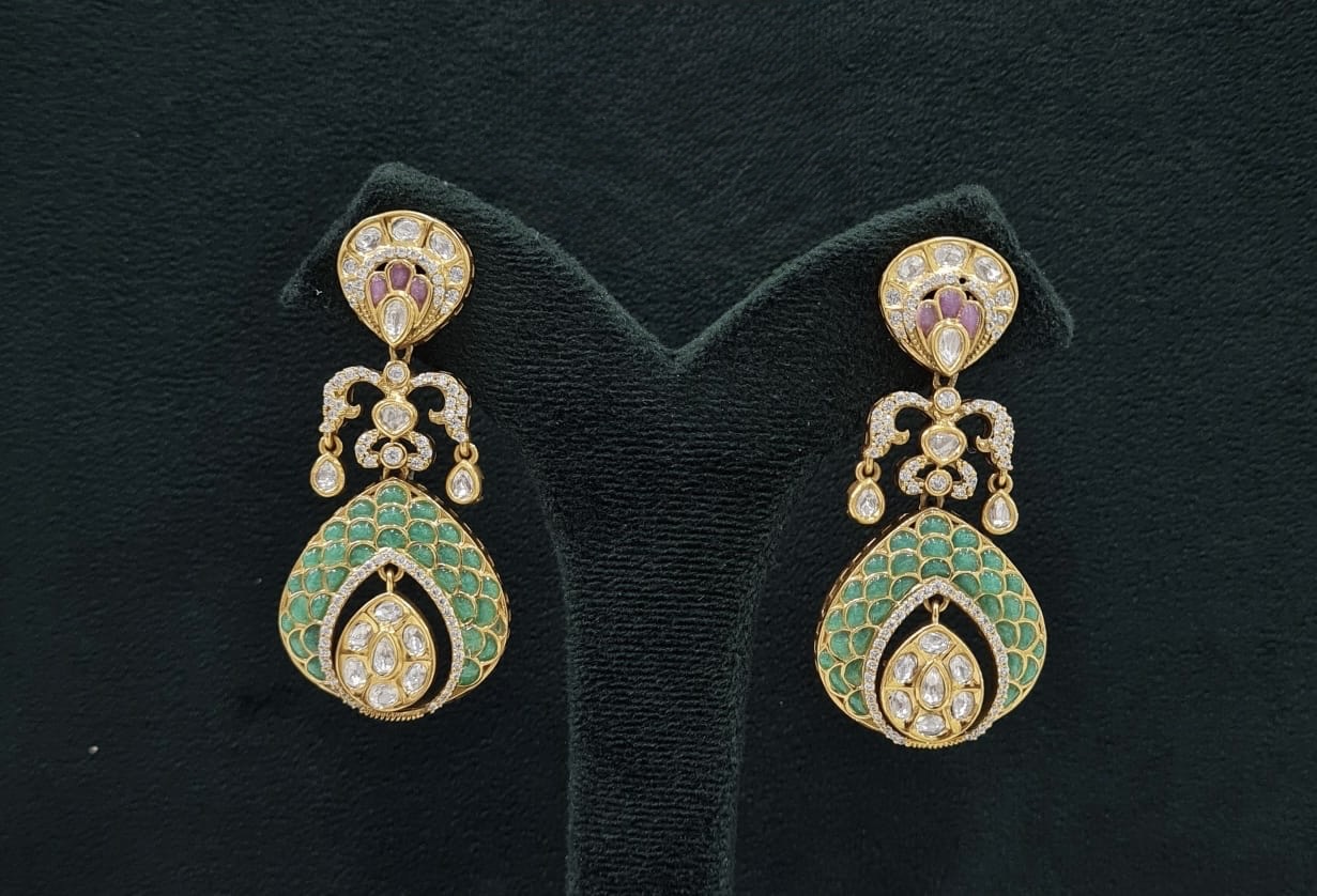 Kundan Earrings 07604 - 8