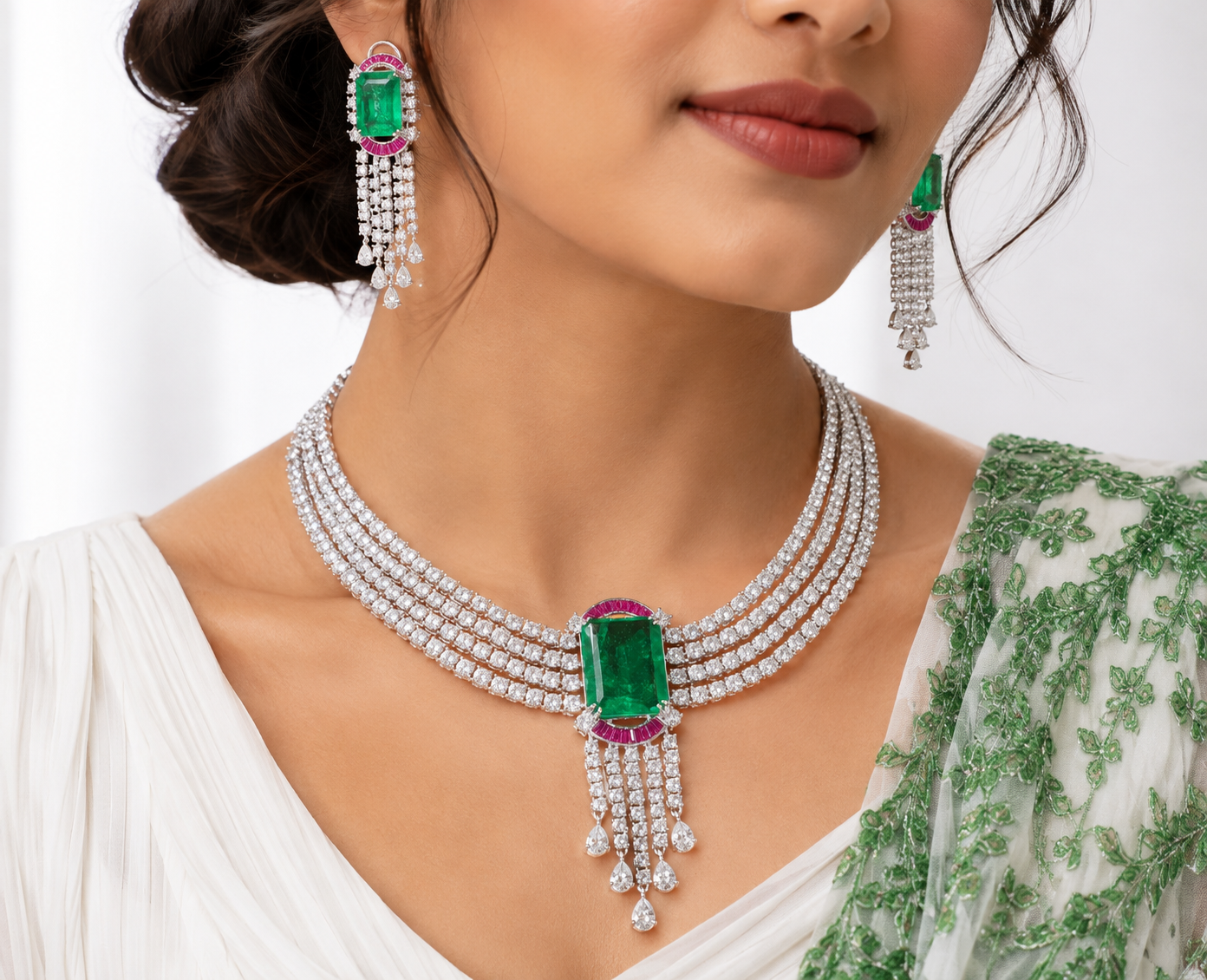 Cz necklace 03836 - 4