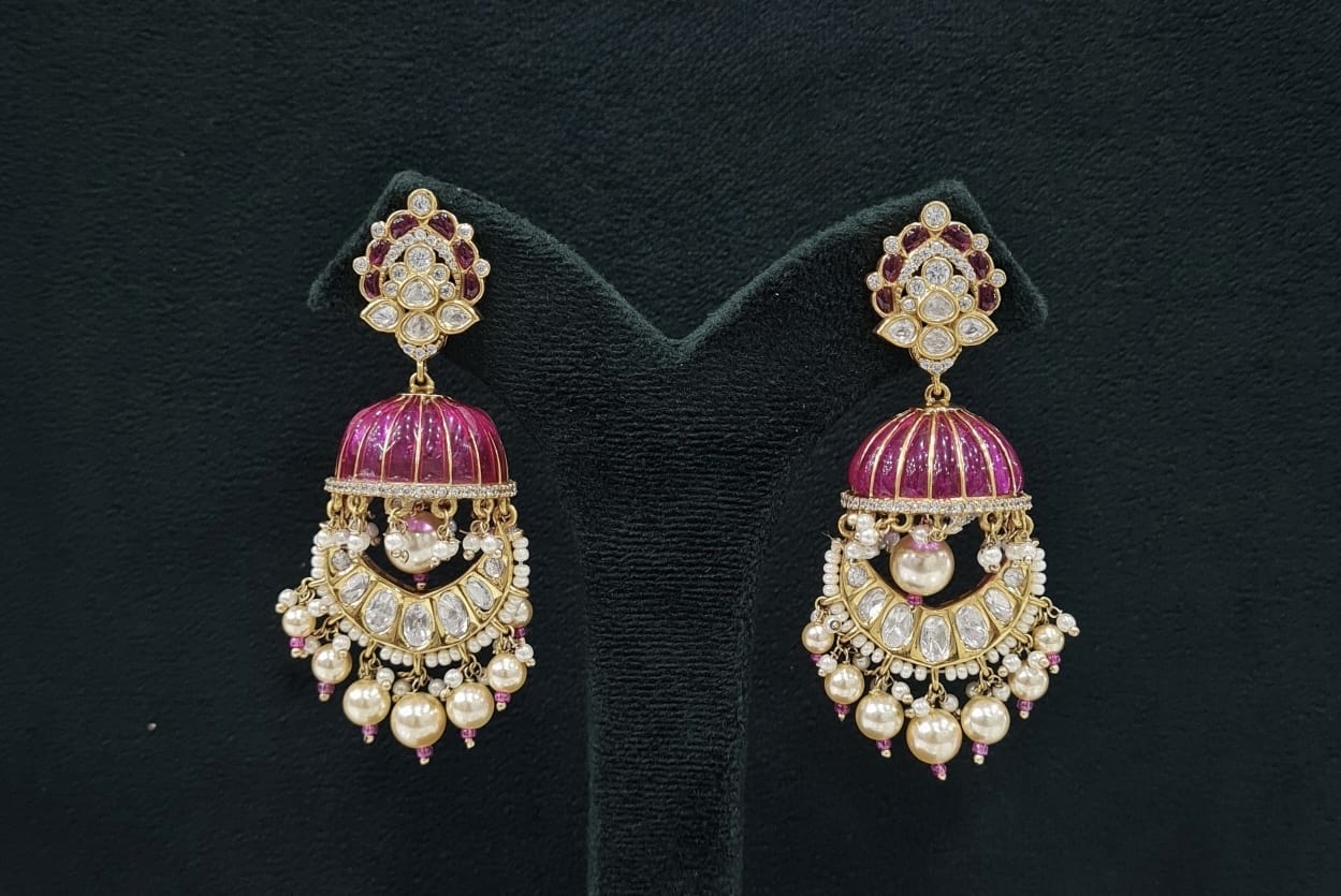 Kundan Earrings 07606 - 6